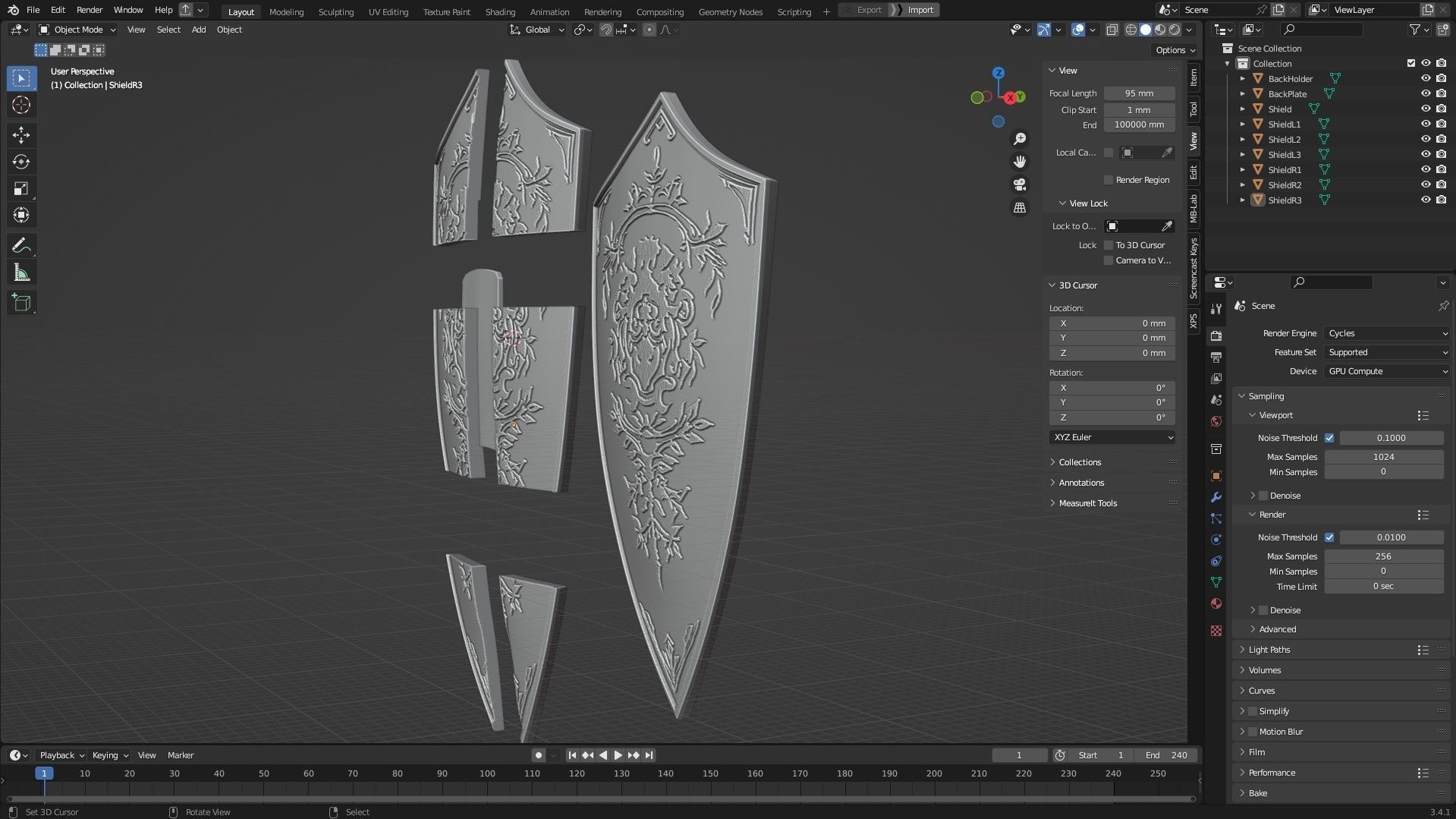 Dark Souls Crest Shield for Cosplay 3D print model_11