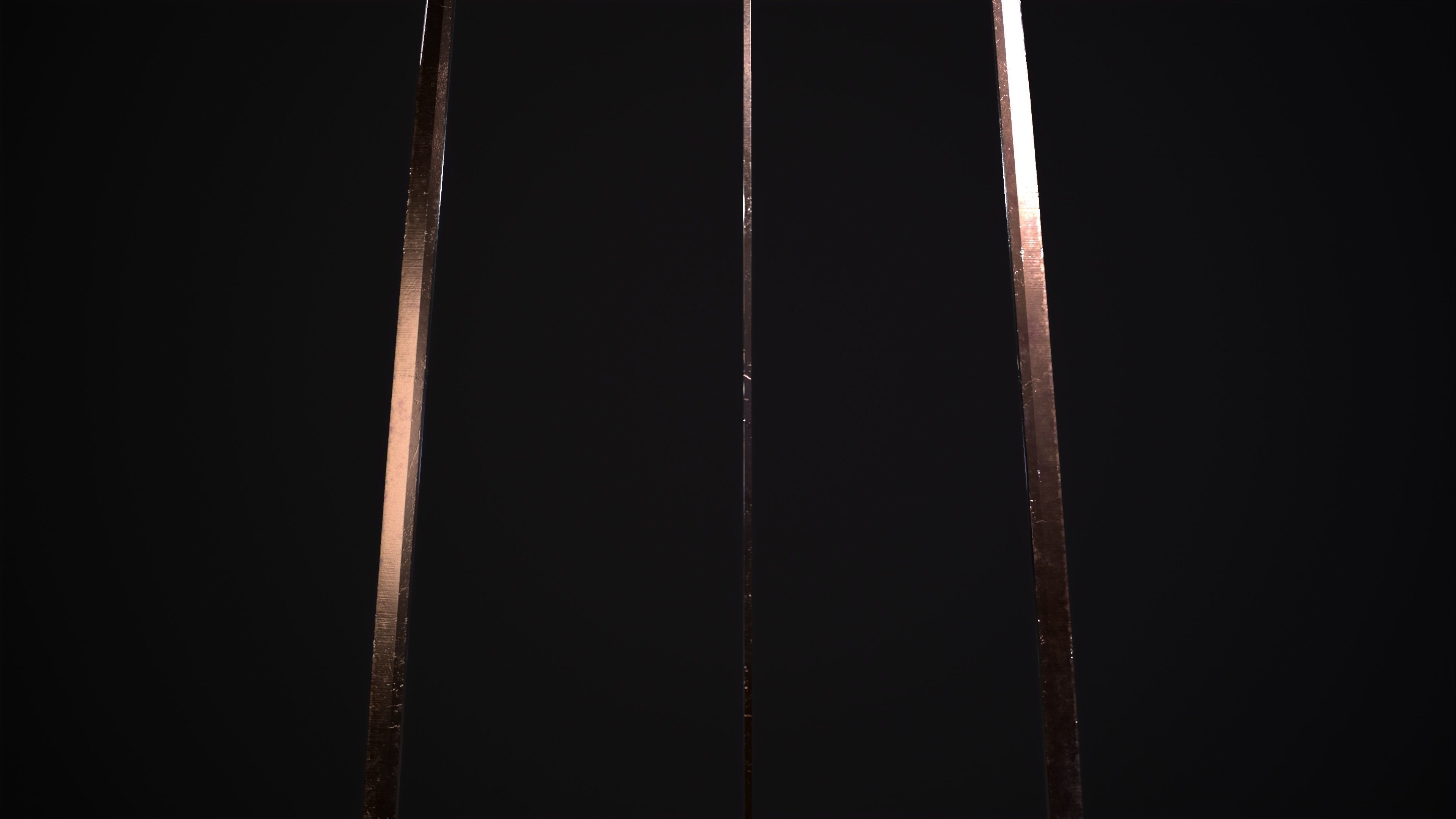 Fantazy Katana Sword Melee Weapon Low-poly 3D model_6