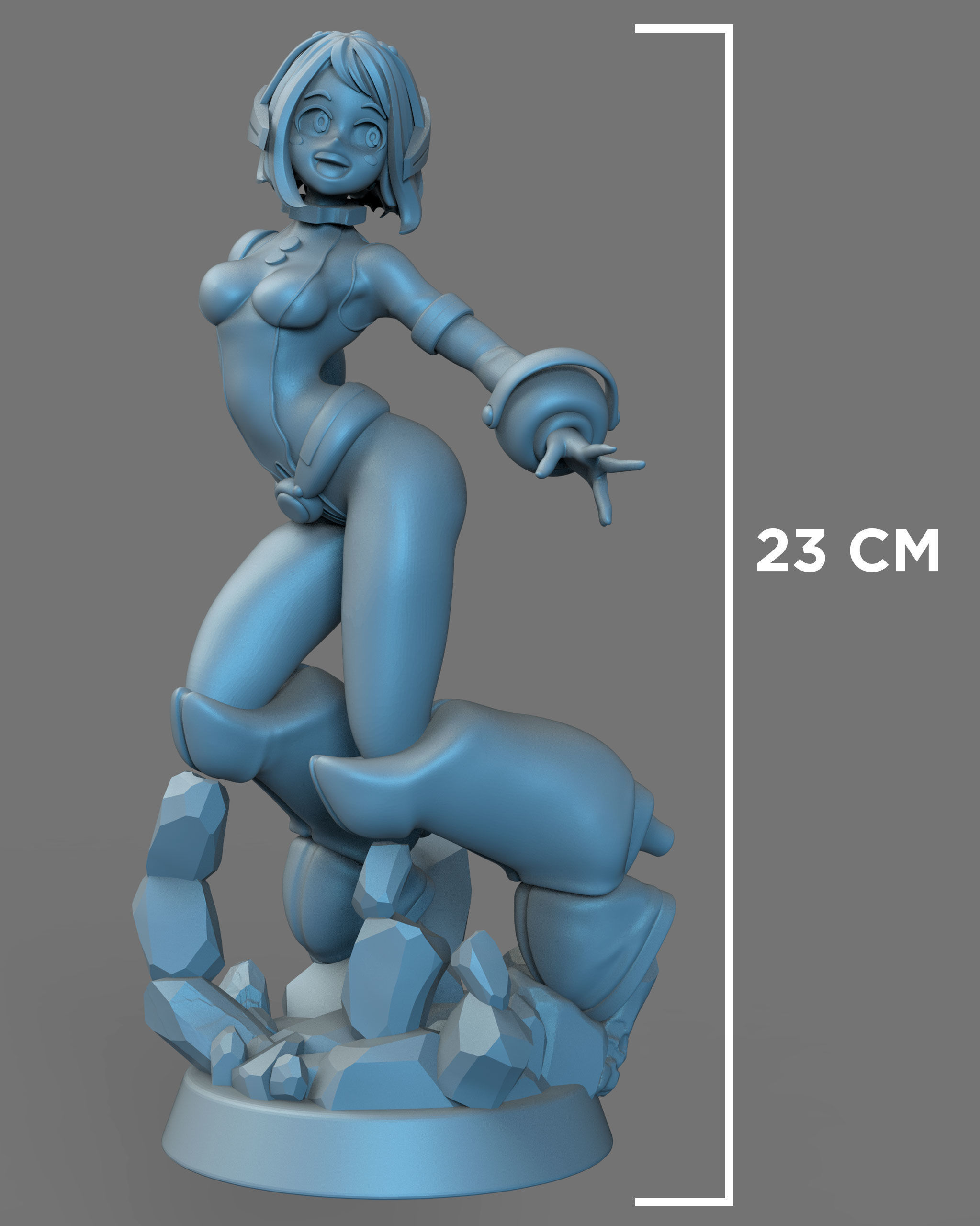 ochako uraraka fanart for 3Dprint more figure nonsplit 3D print model_14