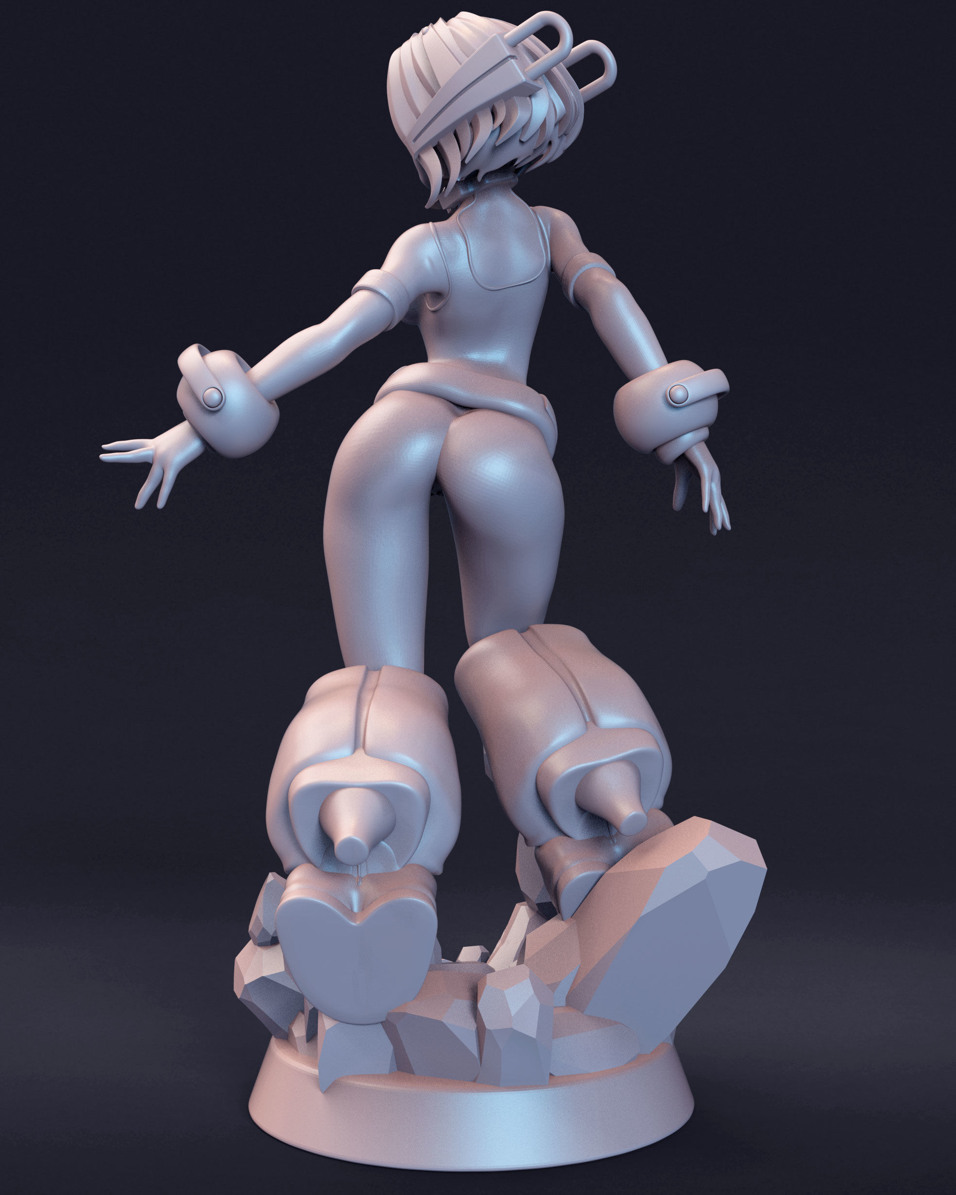 ochako uraraka fanart for 3Dprint more figure nonsplit 3D print model_10