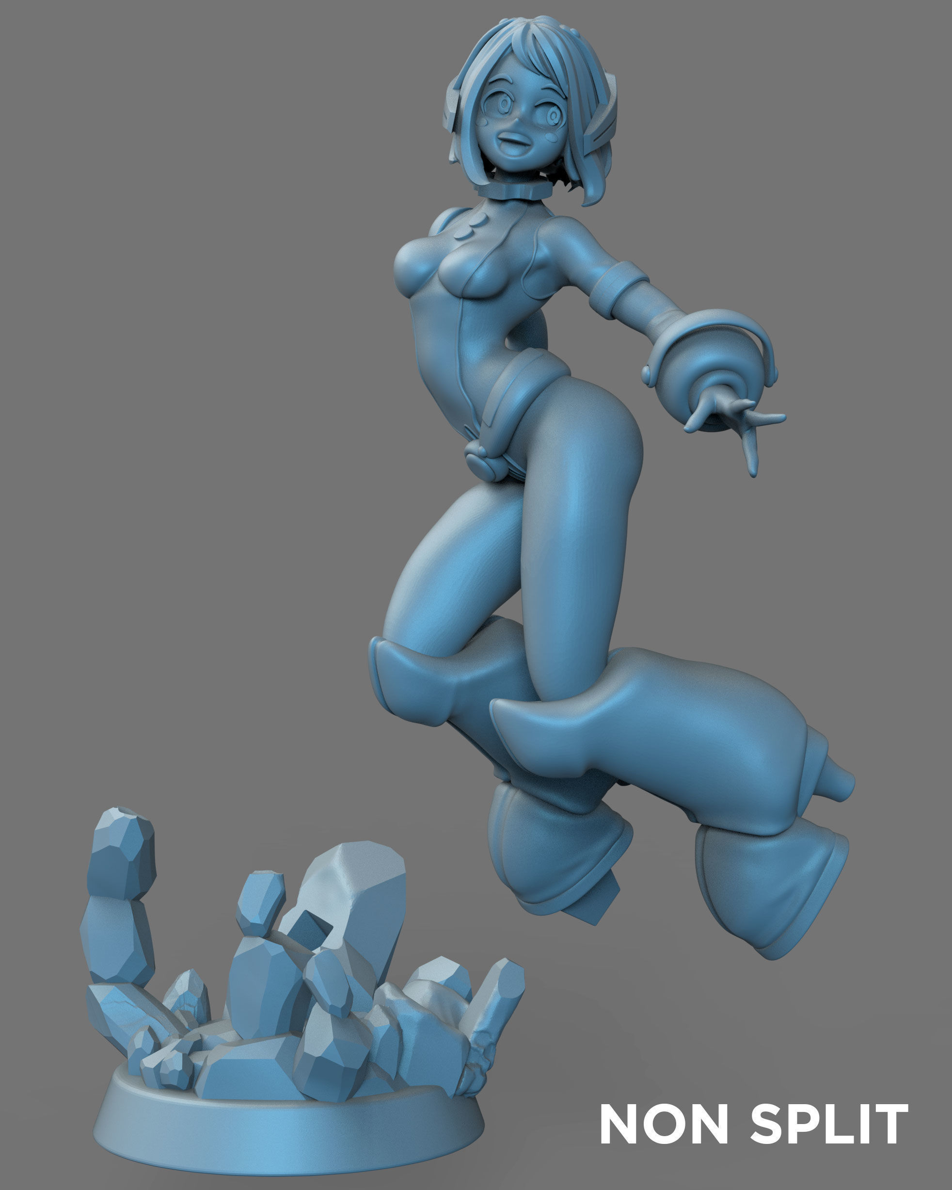 ochako uraraka fanart for 3Dprint more figure nonsplit 3D print model_13