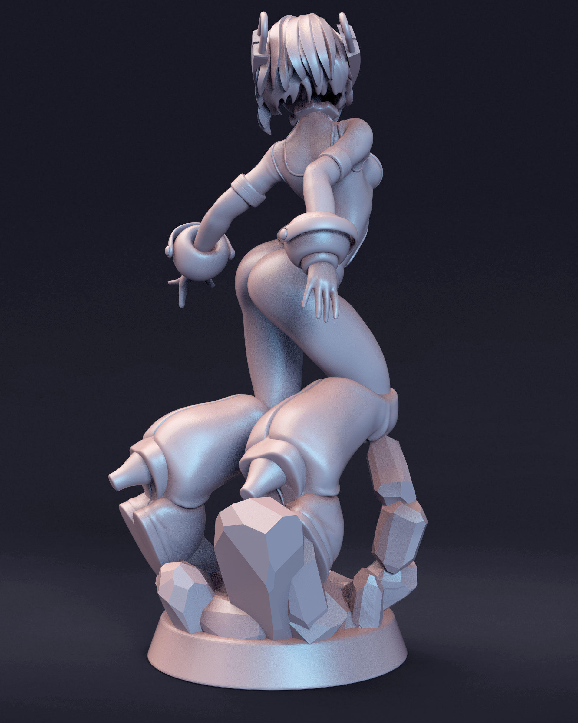 ochako uraraka fanart for 3Dprint more figure nonsplit 3D print model_11