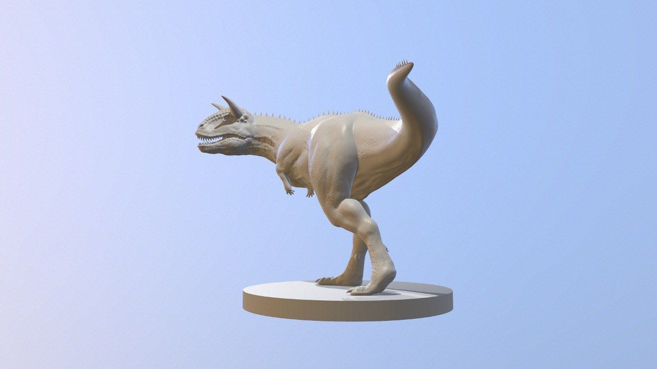 Carnotaurus Dinosaur basemesh 3D print model_1
