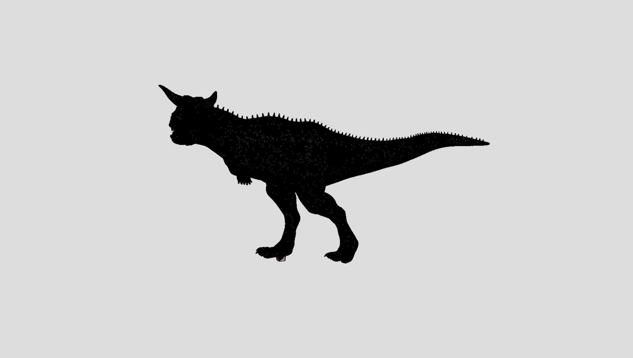 Carnotaurus Dinosaur basemesh 3D print model_11
