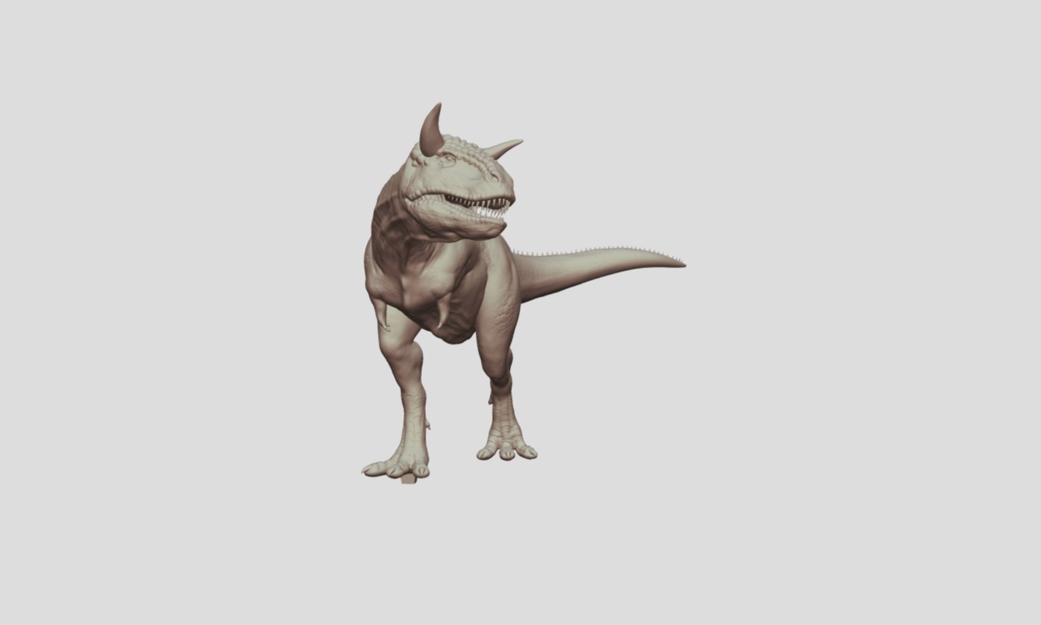 Carnotaurus Dinosaur basemesh 3D print model_6