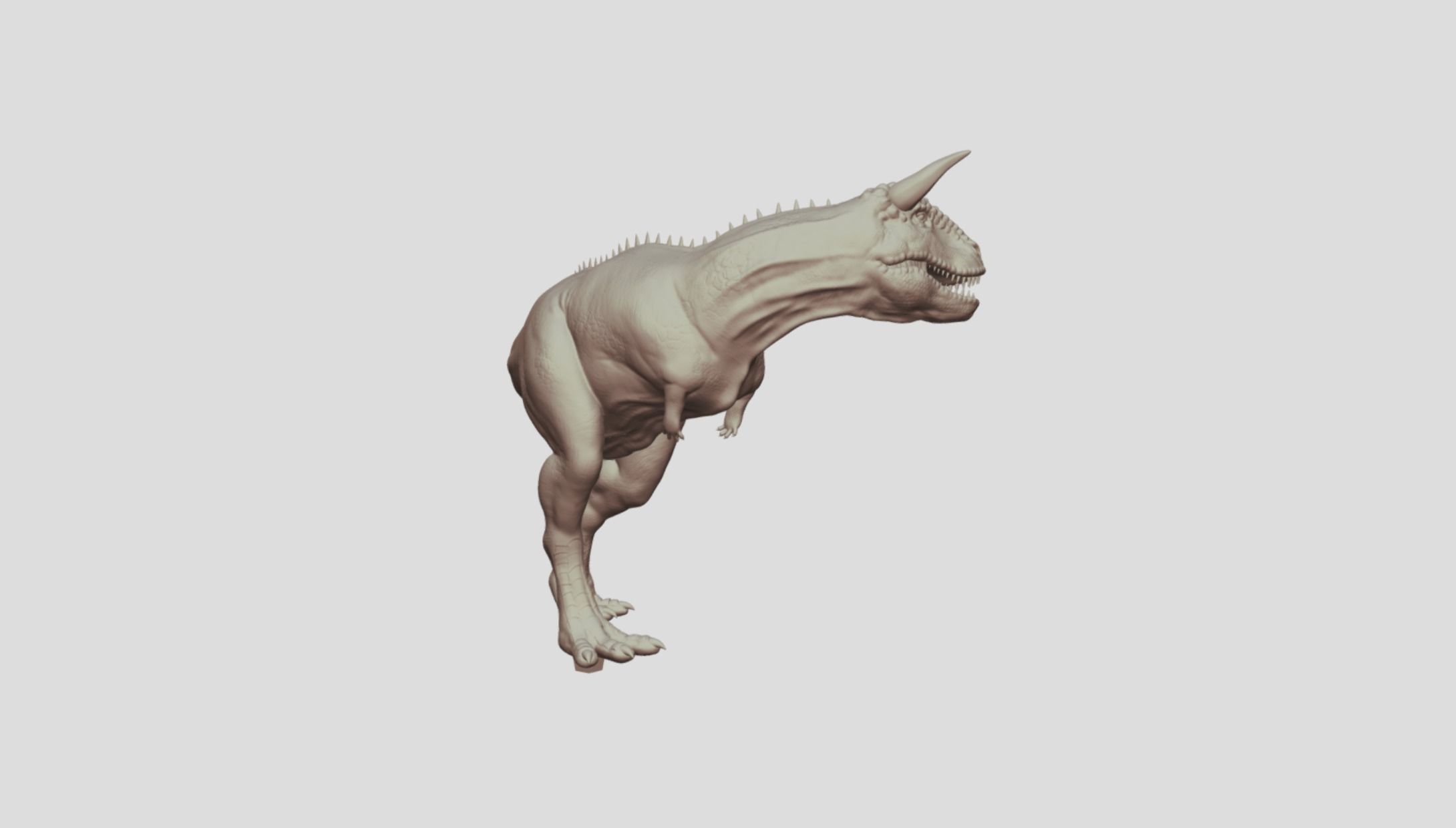 Carnotaurus Dinosaur basemesh 3D print model_7
