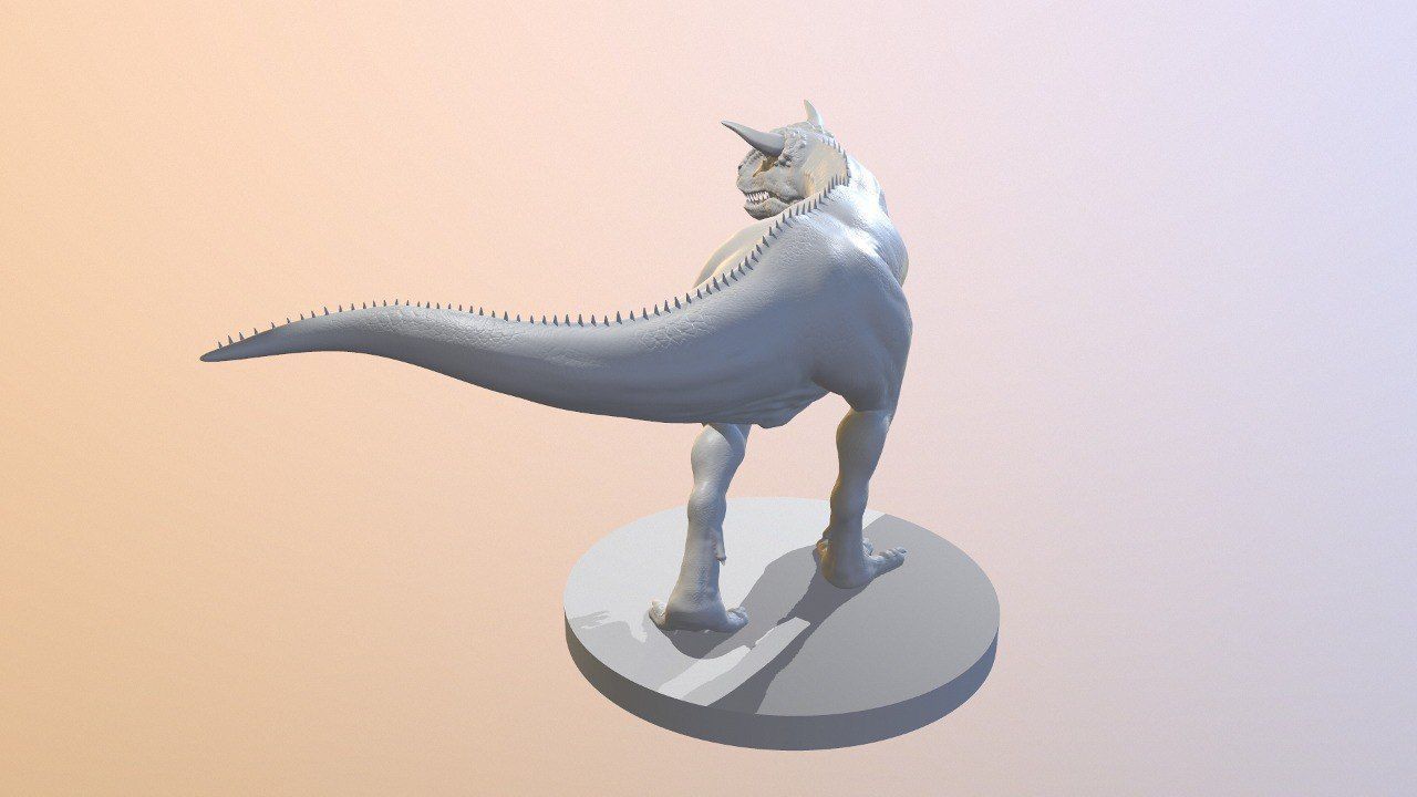 Carnotaurus Dinosaur basemesh 3D print model_3