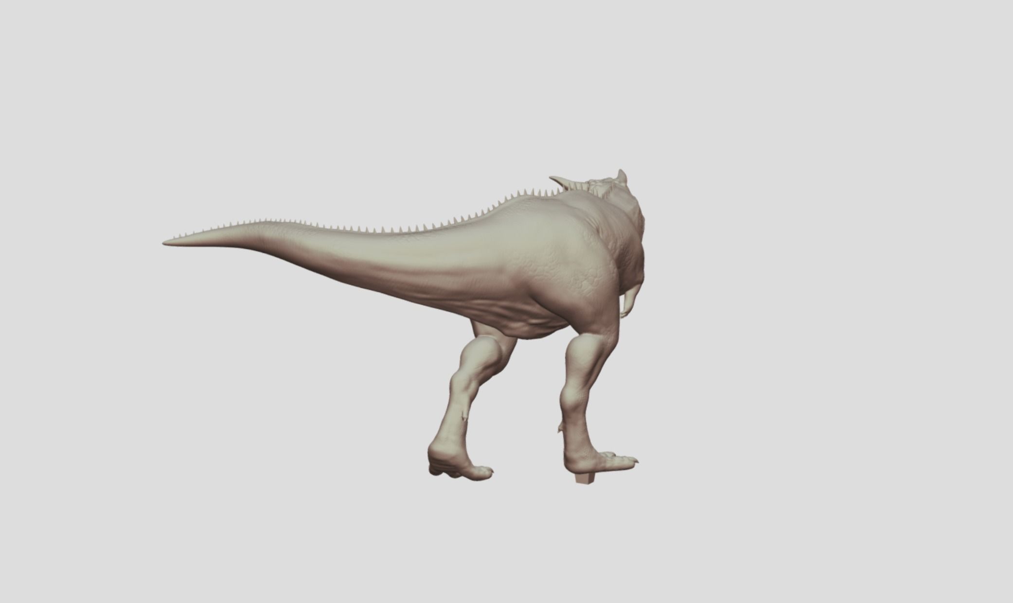 Carnotaurus Dinosaur basemesh 3D print model_8
