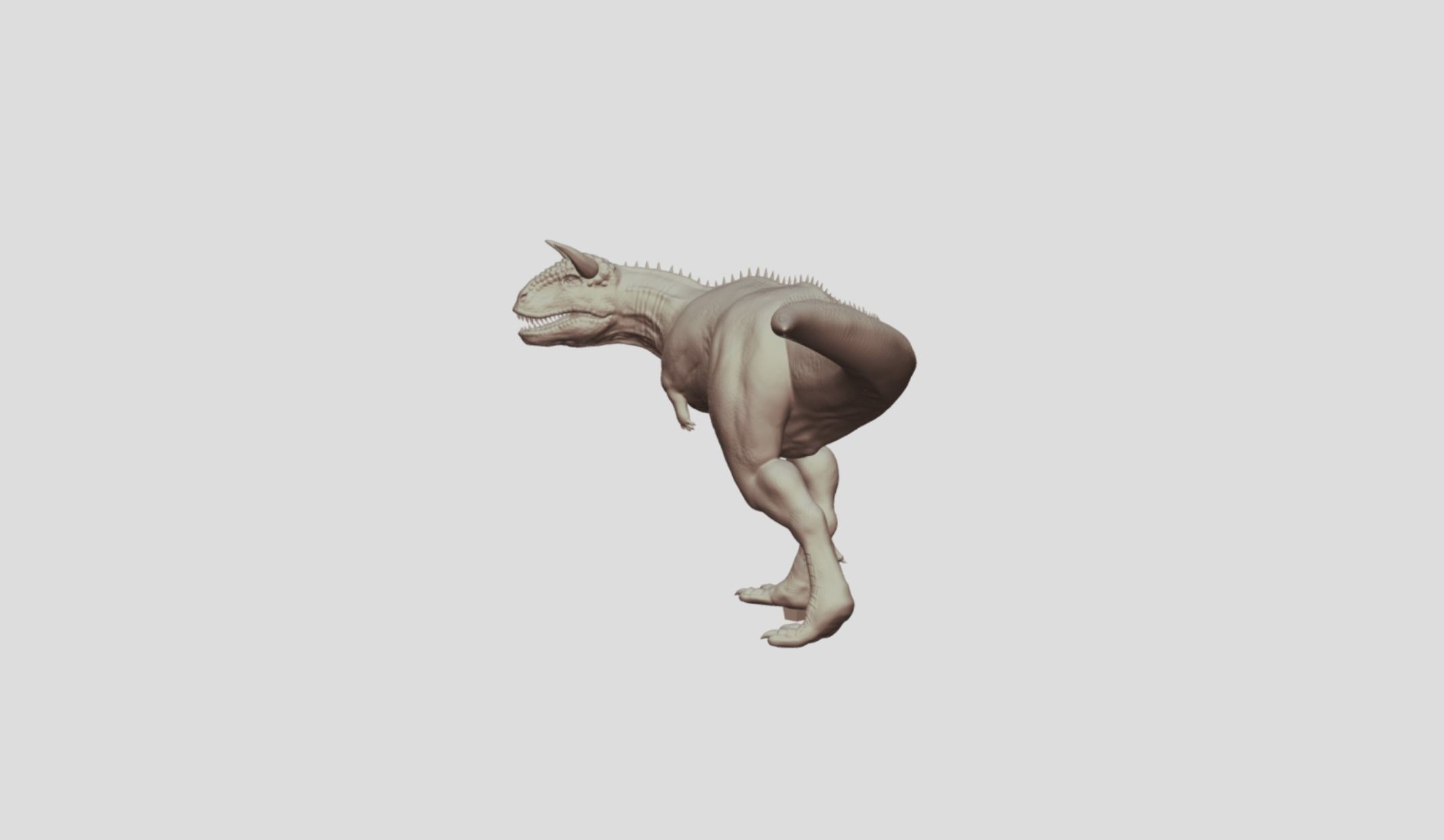 Carnotaurus Dinosaur basemesh 3D print model_9