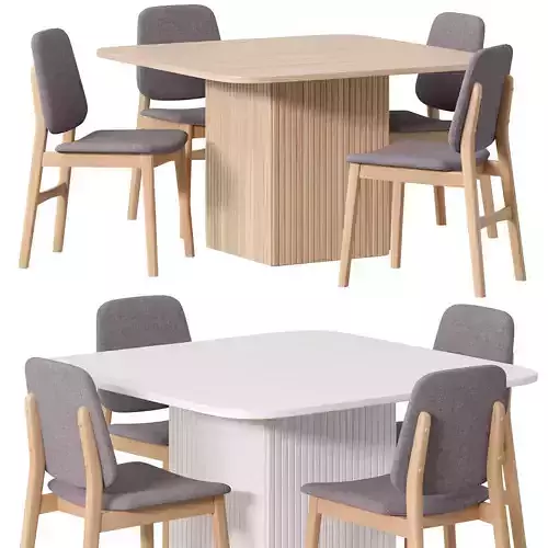 Chair Russell and Table Hill by Divanru