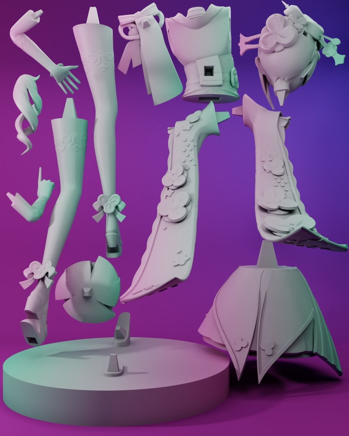 CHIORI GENSHIN IMPACT 3D PRINTABLE FIGURINE 3D model 3D printable ...