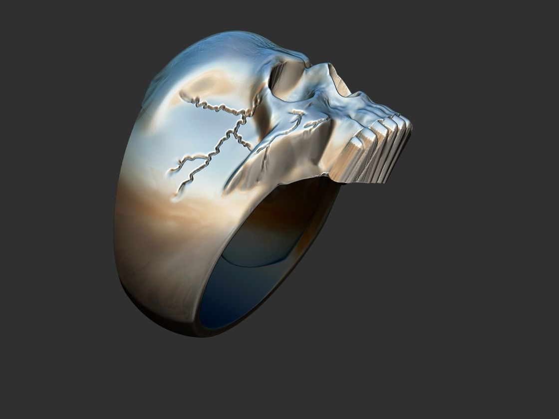 Keith Richards Skull Ring 3D print model_1