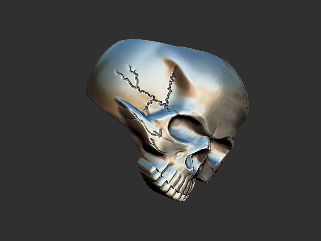 Keith Richards Skull Ring 3D print model_2