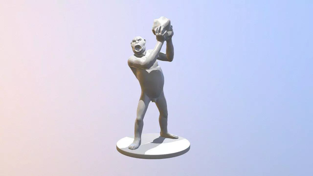 Australopithecus male figurine 3D print model