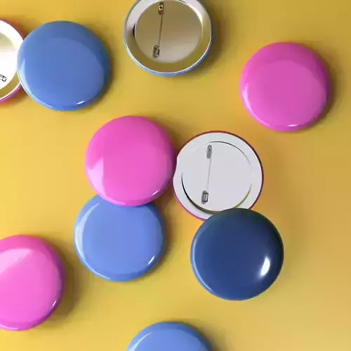 3d Elegant badge   pin mockup 