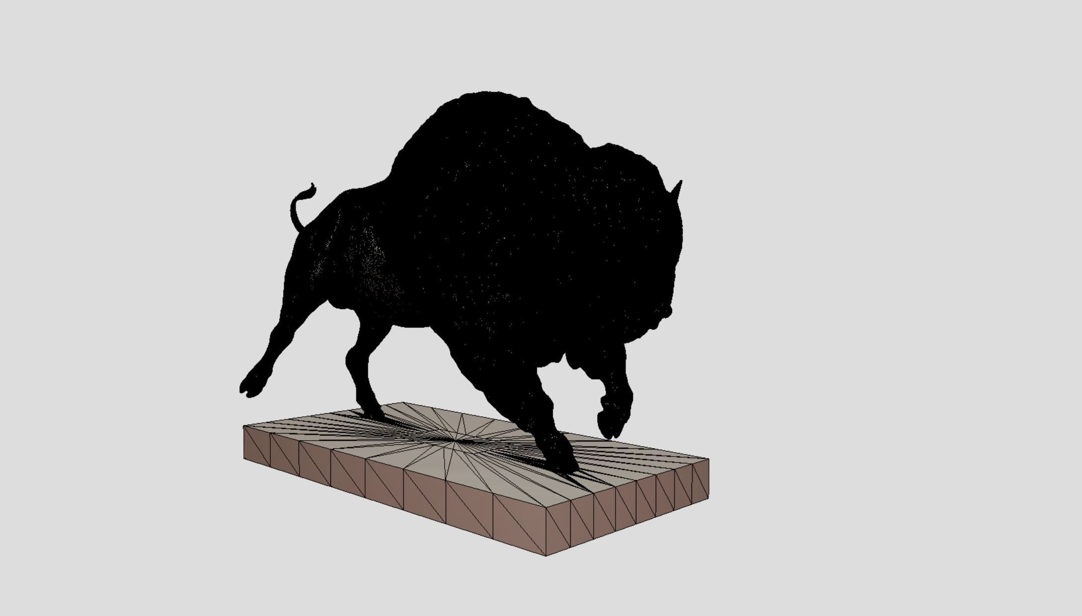 Realistic Male Buffalo or American Bison 3D print model_11