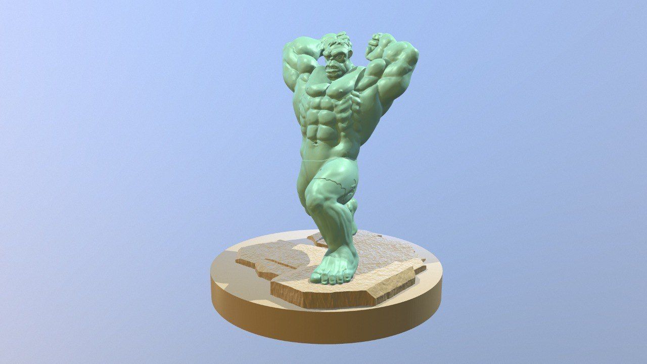 Incredible Hulk Fanart Model 3D print model_2