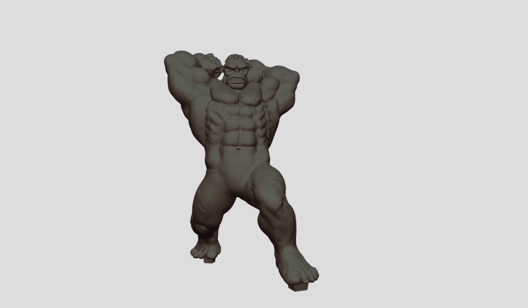 Incredible Hulk Fanart Model 3D print model_5