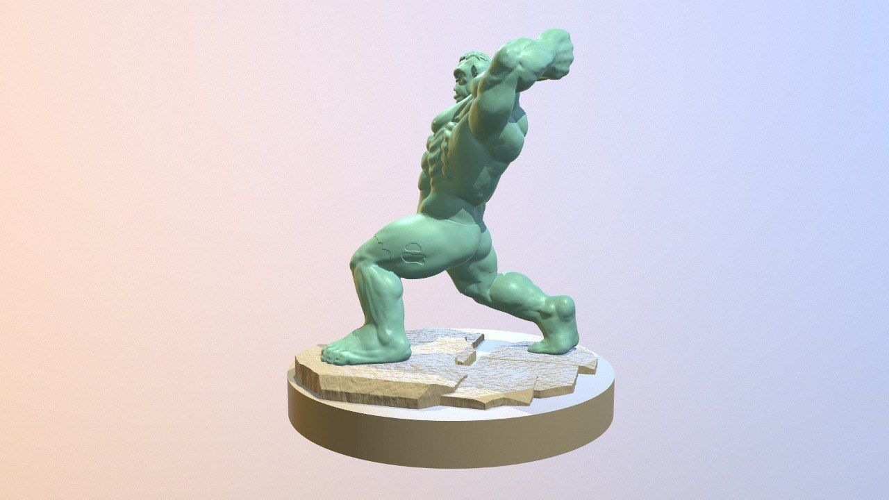 Incredible Hulk Fanart Model 3D print model_1
