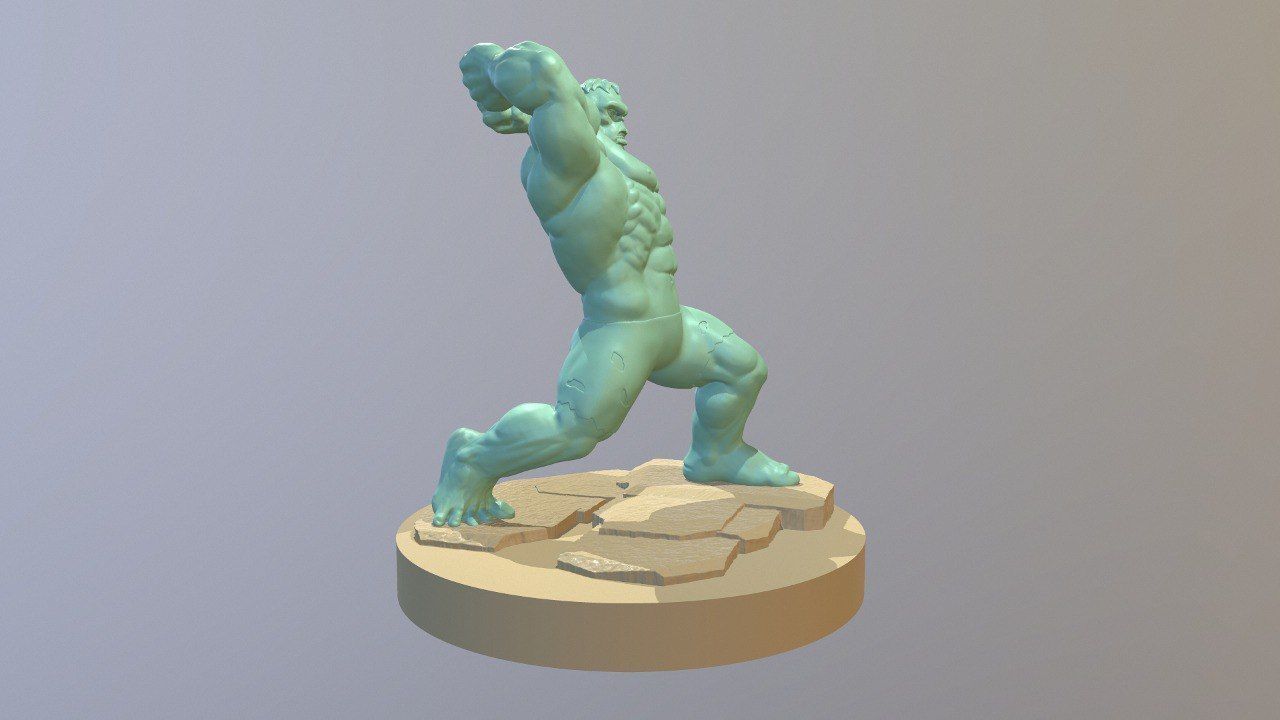 Incredible Hulk Fanart Model 3D print model_4