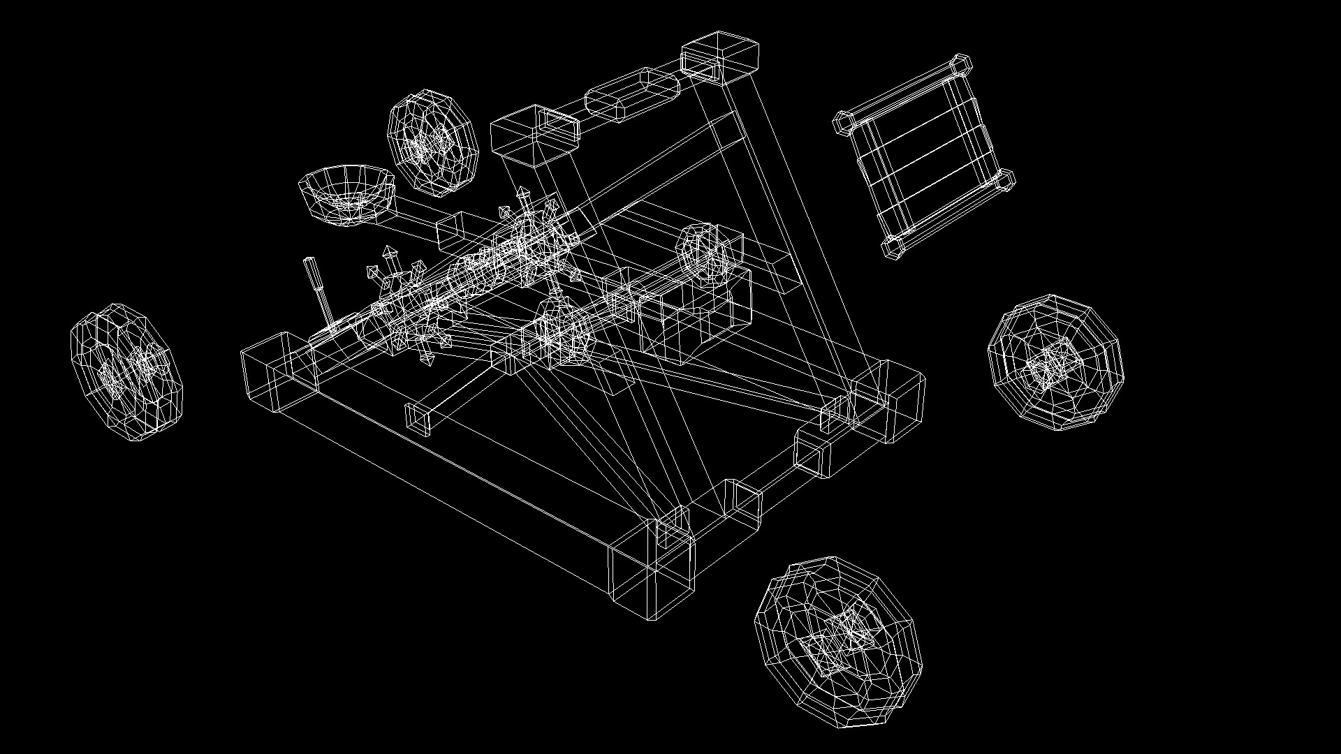 Catapult Kit Low-poly 3D model_4