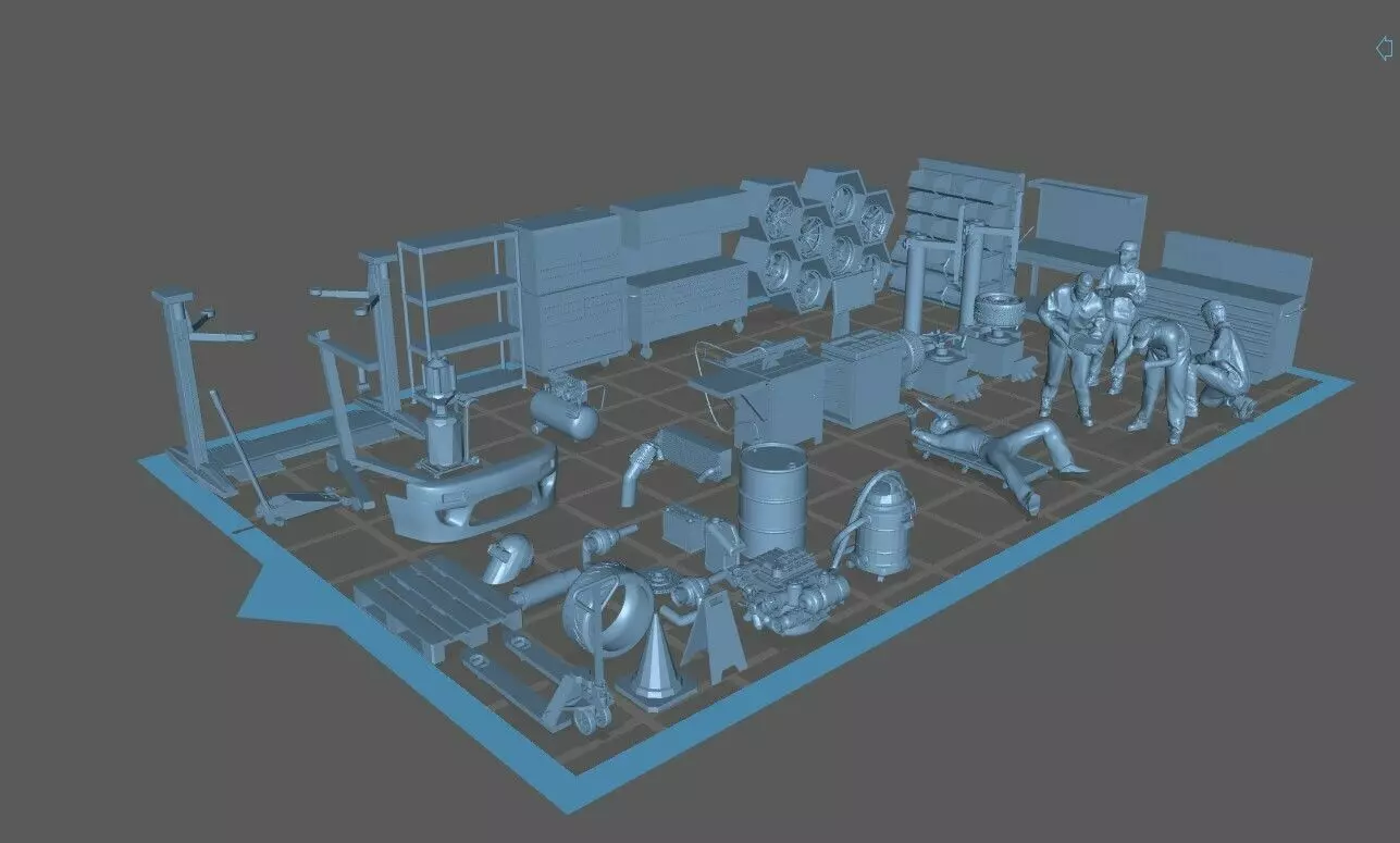 DIORAMA GARAGE DIECAST 1  64 1  43 1  24 1  18 AND MORE 3D print model_0