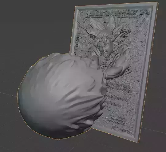 Son Goku Ultra Instinct Custom Card - Dragon Ball Super 3D print model
