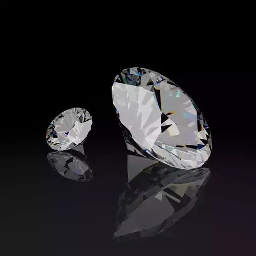 Realistic Diamond Low Poly
