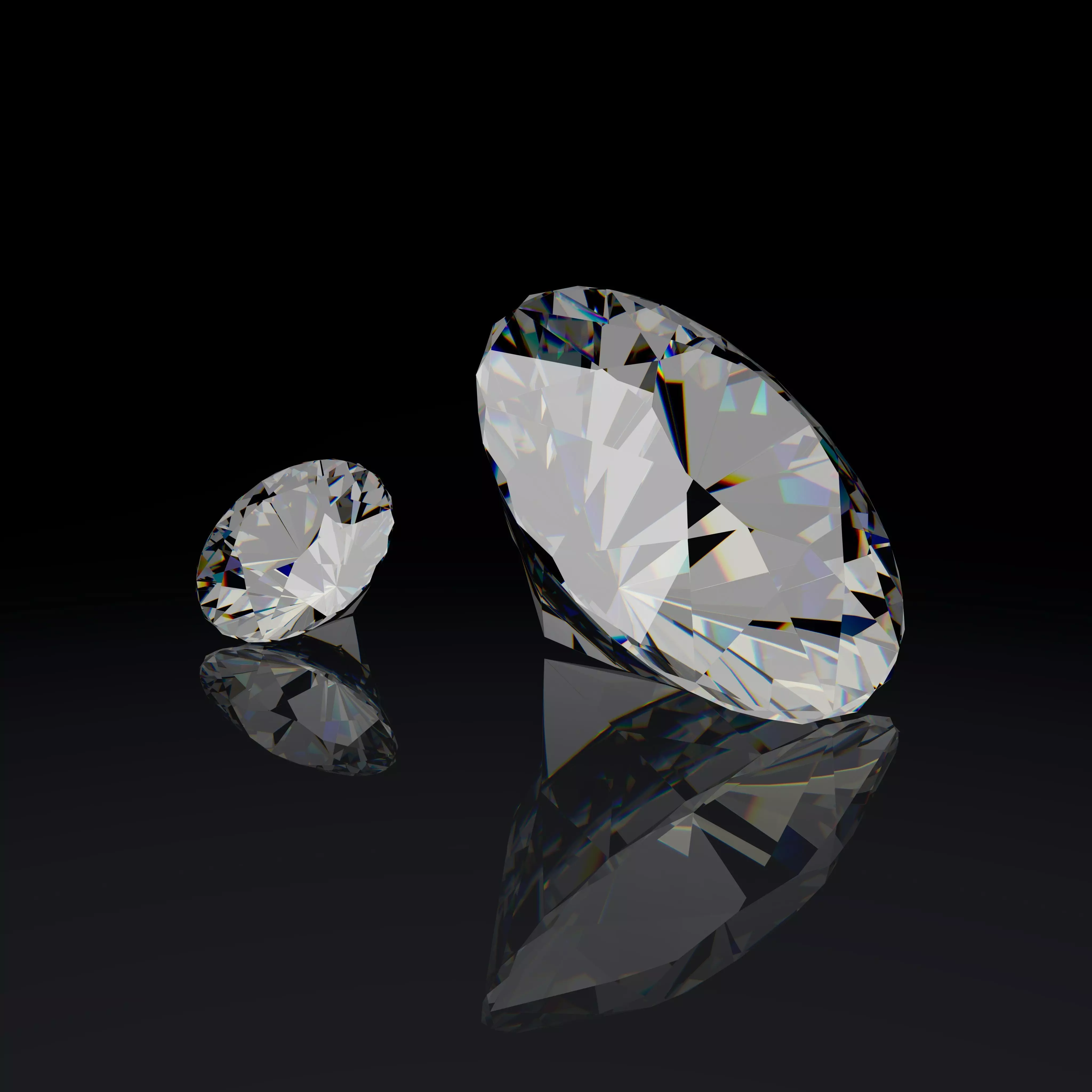 Realistic Diamond Low Poly Free low-poly 3D model_0