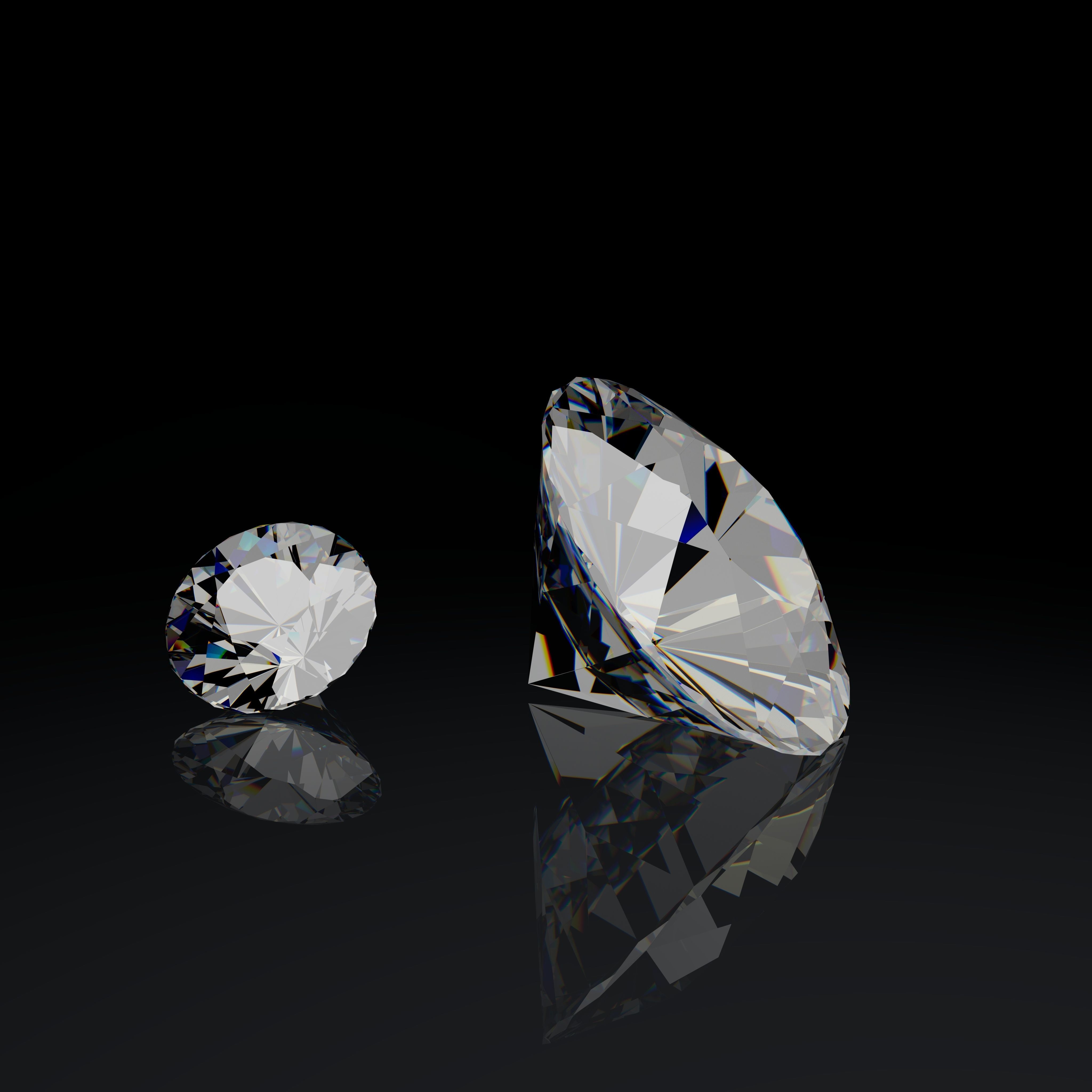 Realistic Diamond Low Poly Free low-poly 3D model_3