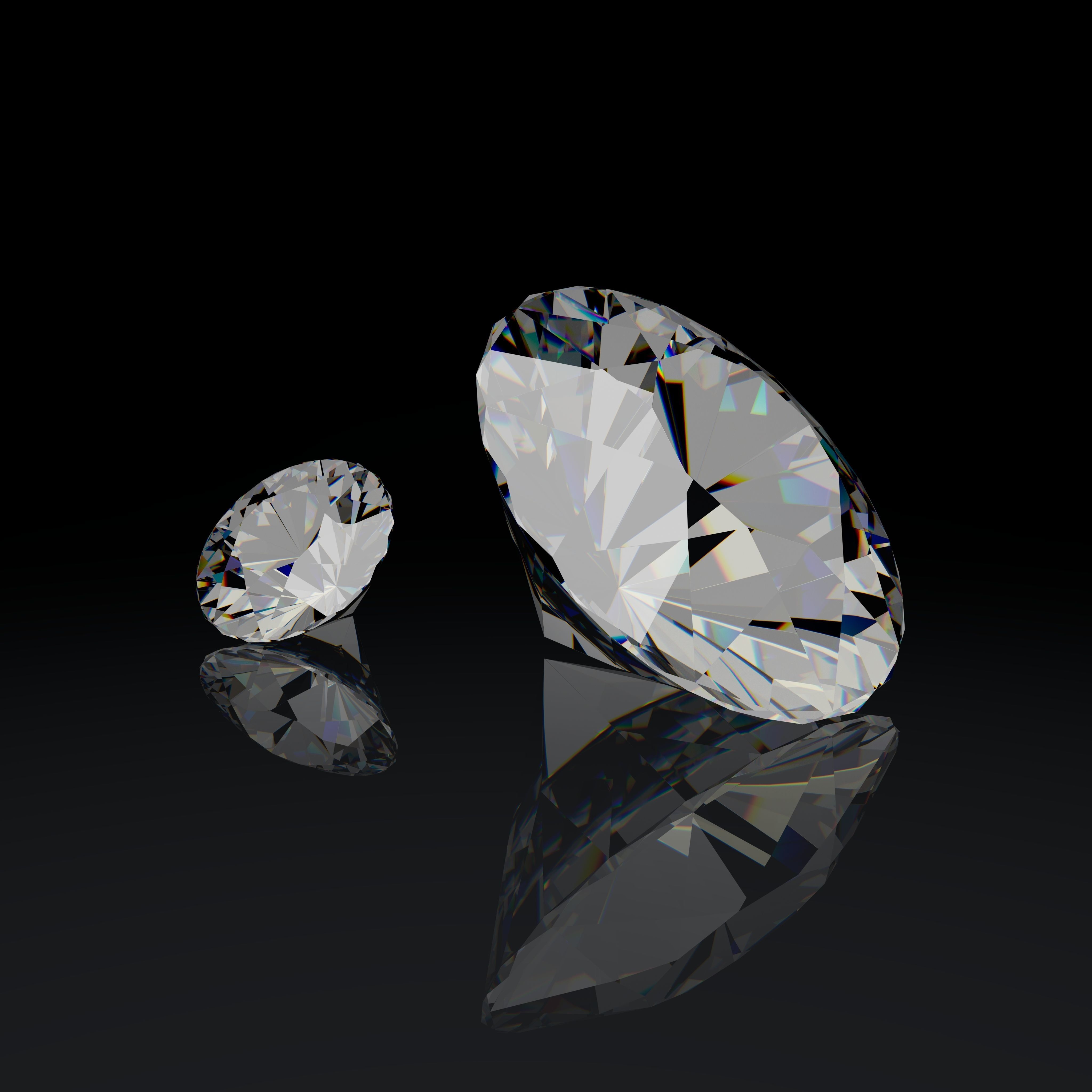 Realistic Diamond Low Poly Free low-poly 3D model_4