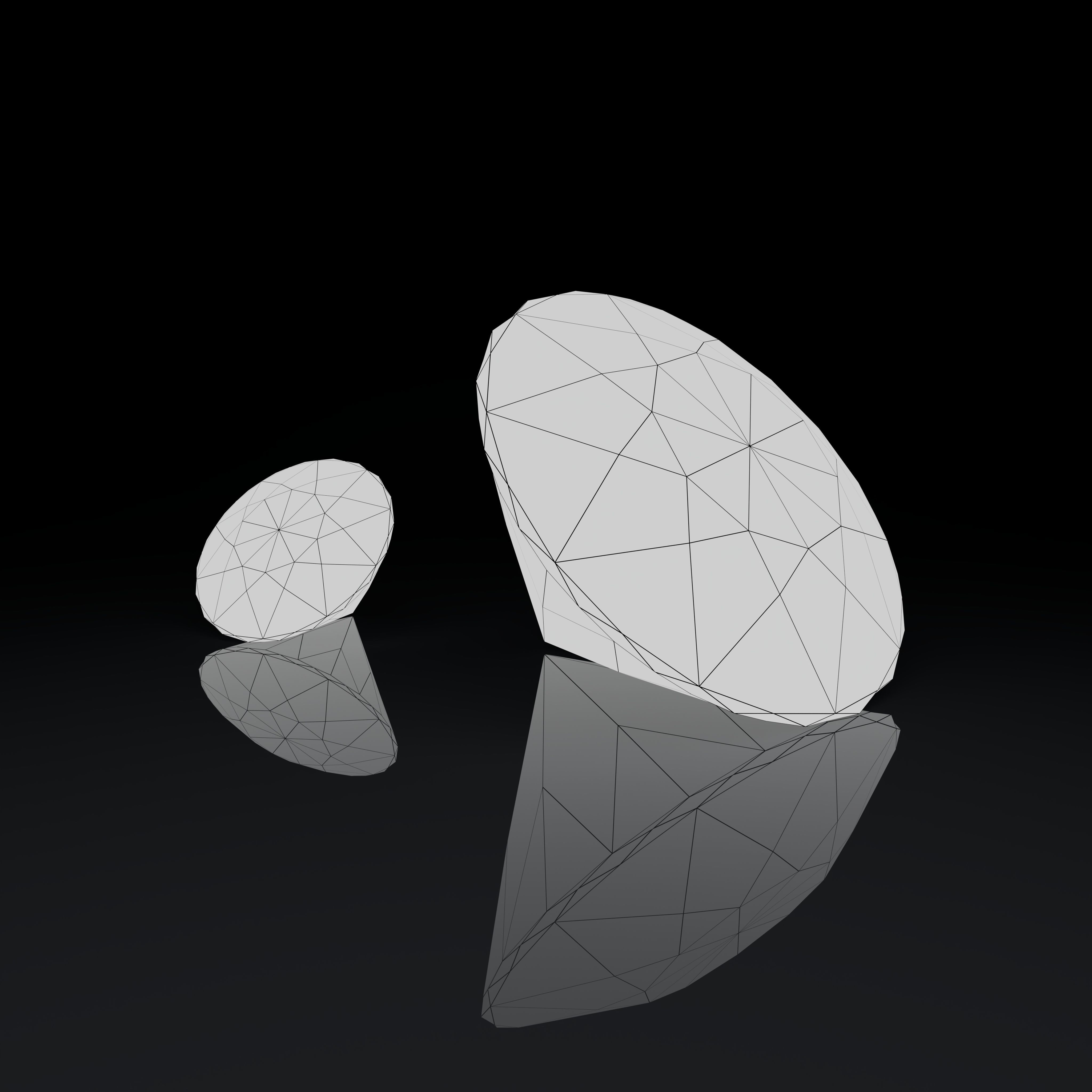 Realistic Diamond Low Poly Free low-poly 3D model_2