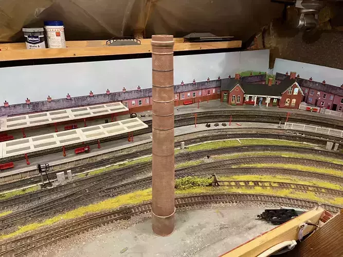 Model Railway Industrial Brick Chimney FDM and Resin 3D print model