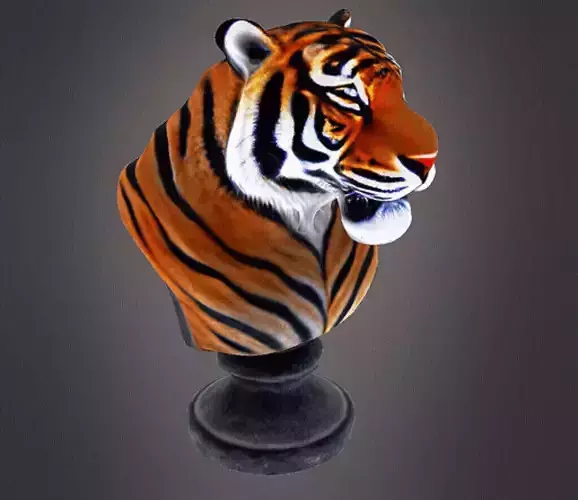 Tiger Head Bust