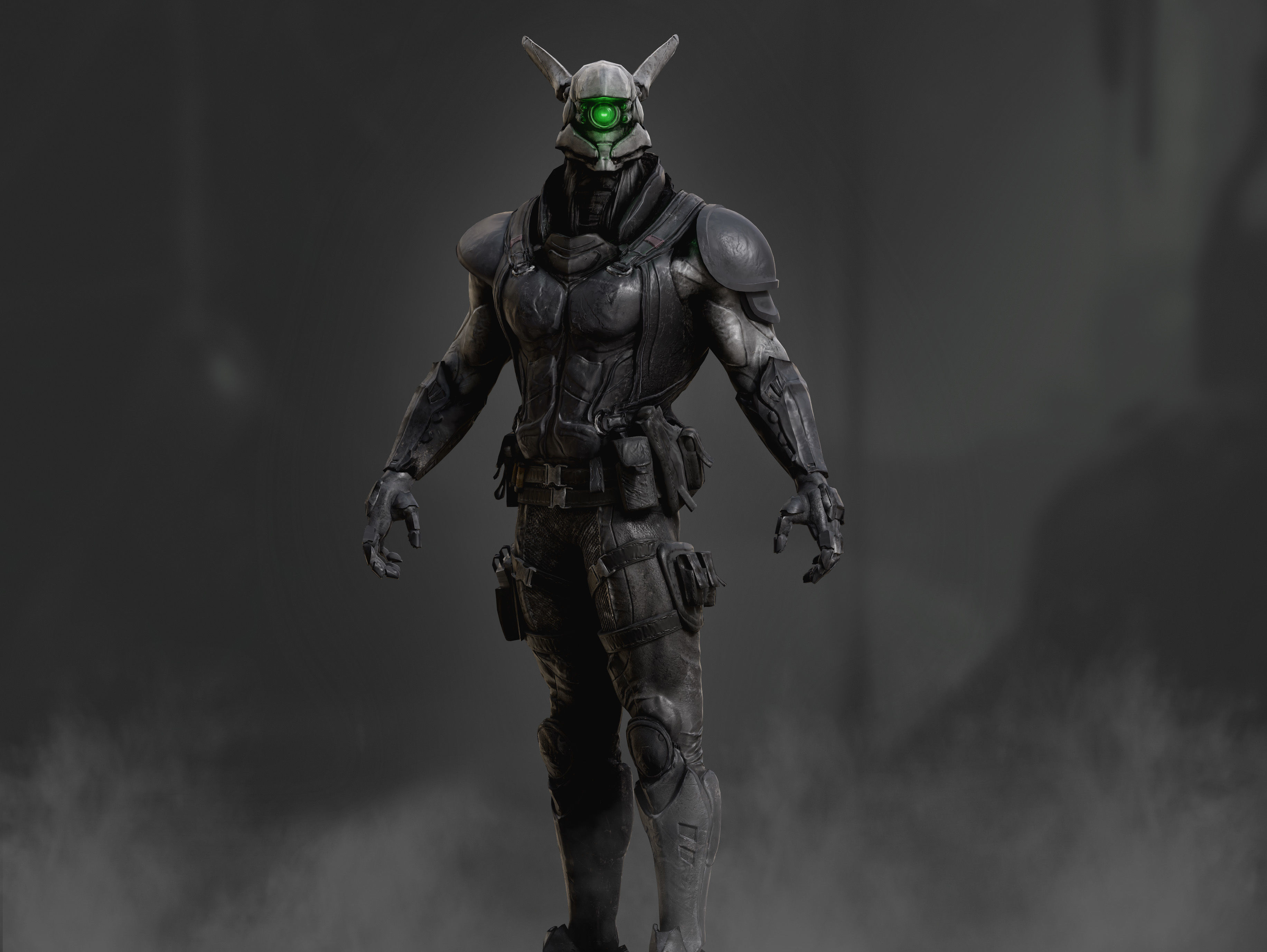 Briareos Low-poly 3D model_2