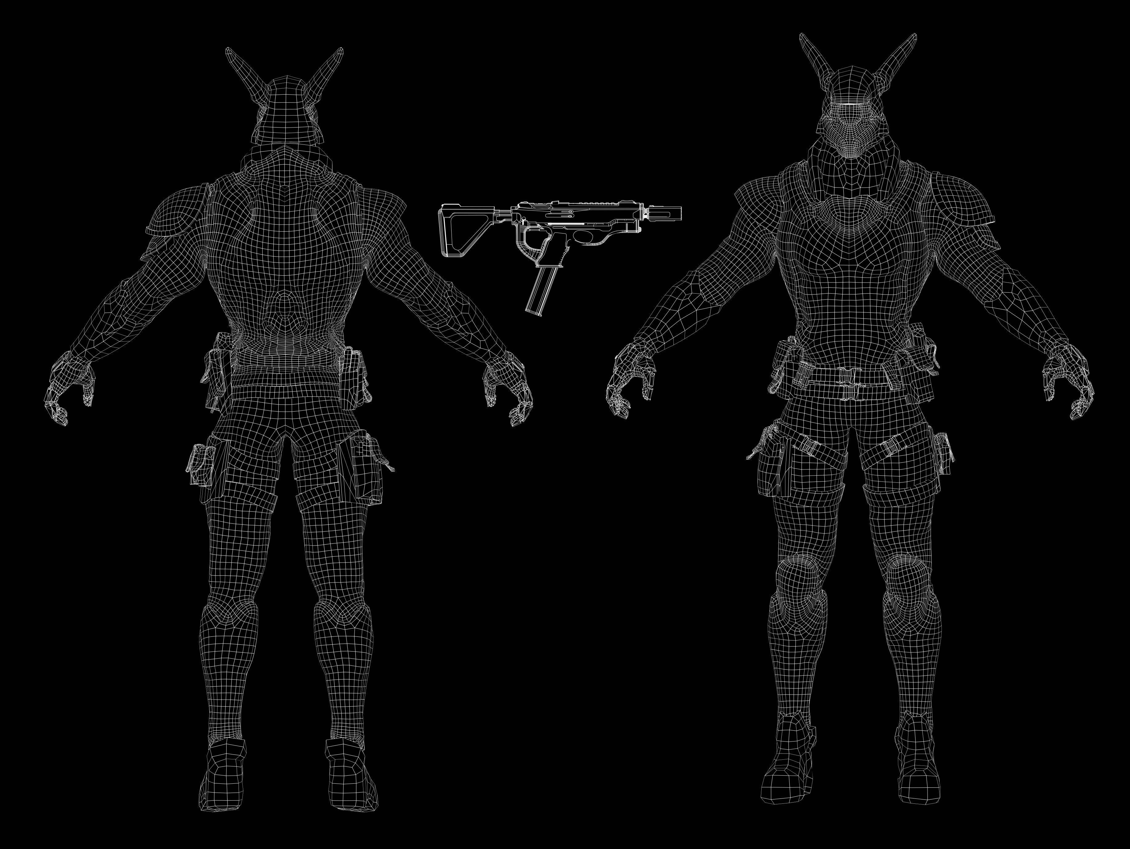 Briareos Low-poly 3D model_10