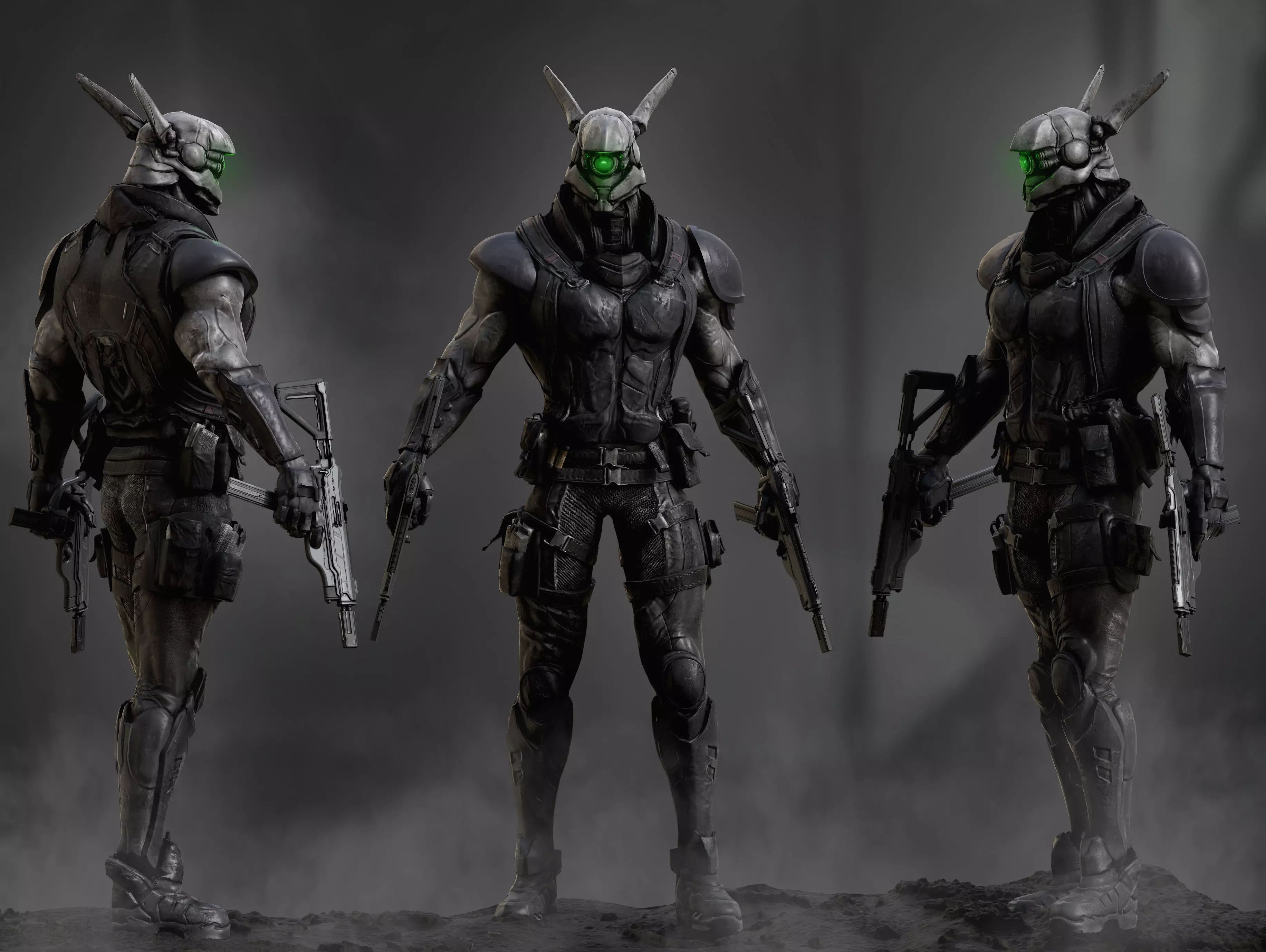 Briareos Low-poly 3D model_0