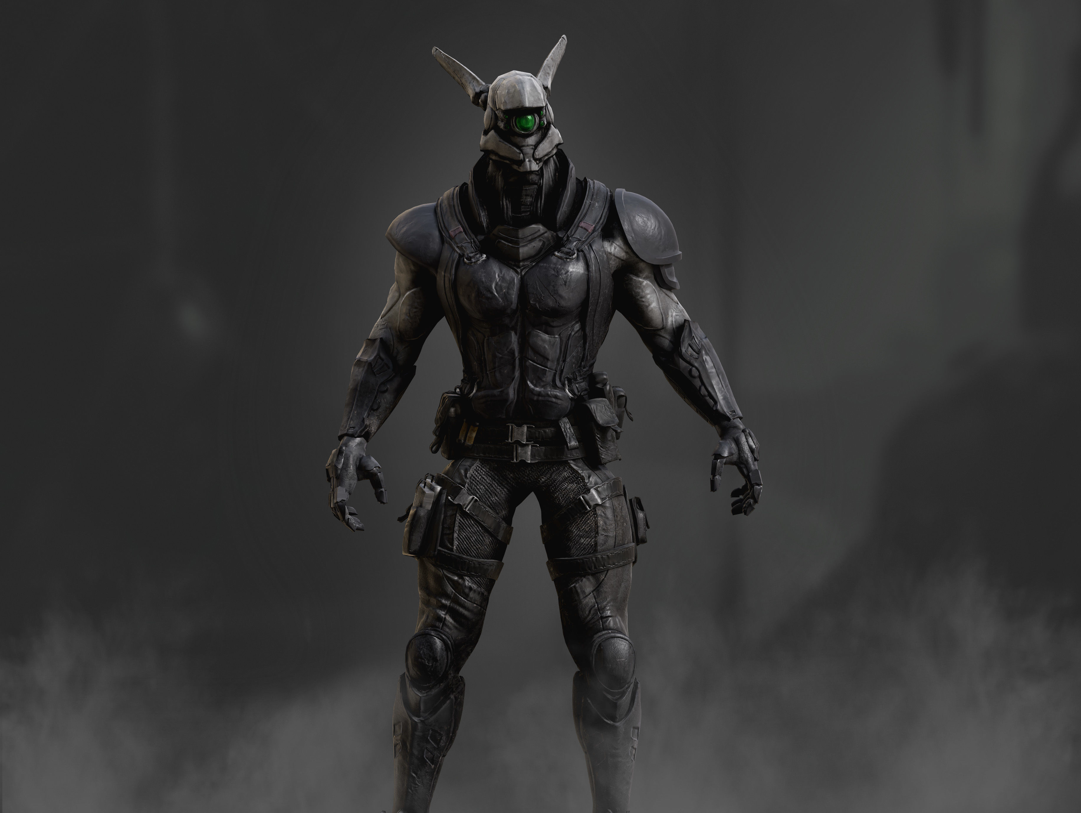 Briareos Low-poly 3D model_5