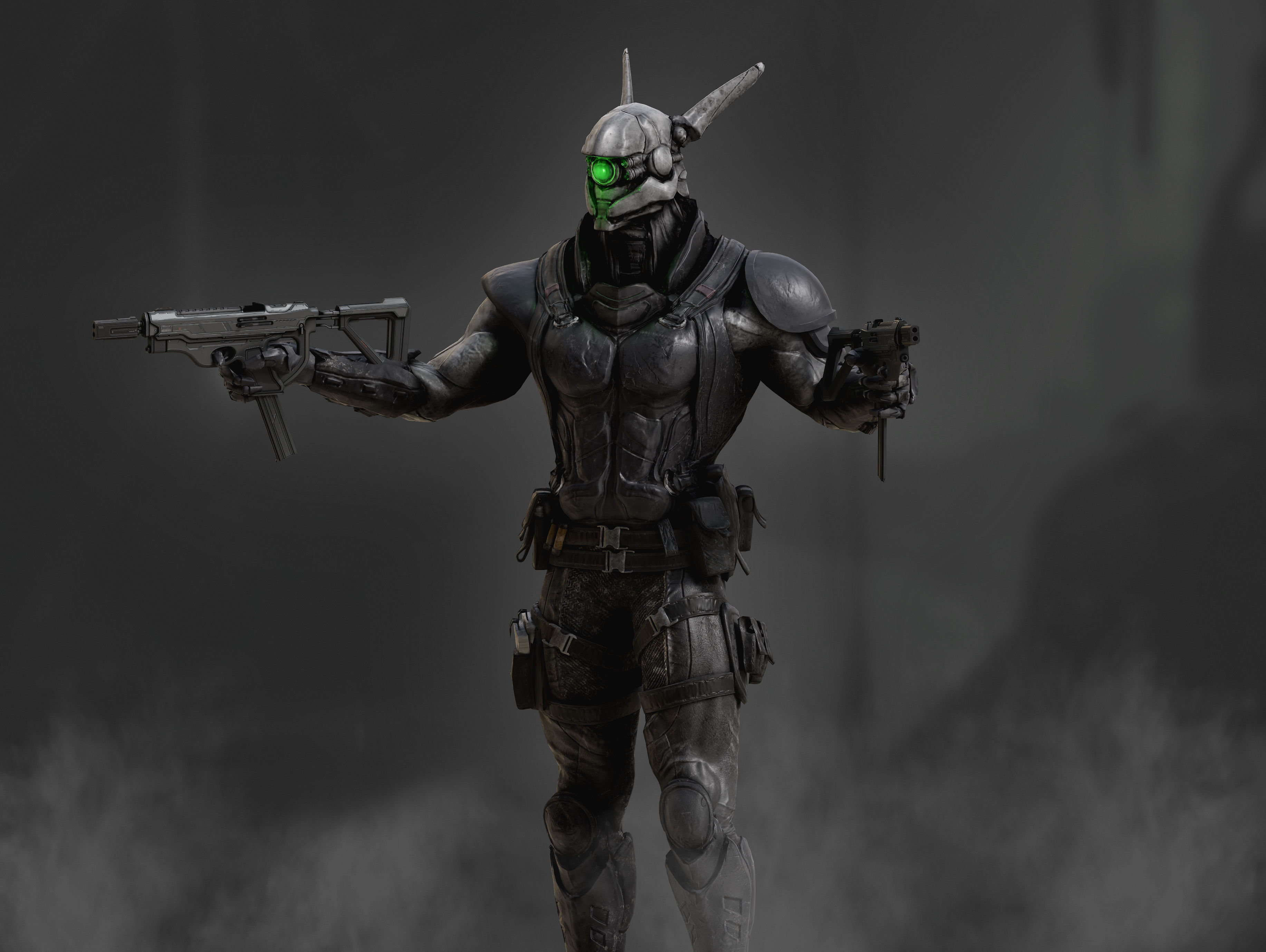 Briareos Low-poly 3D model_4