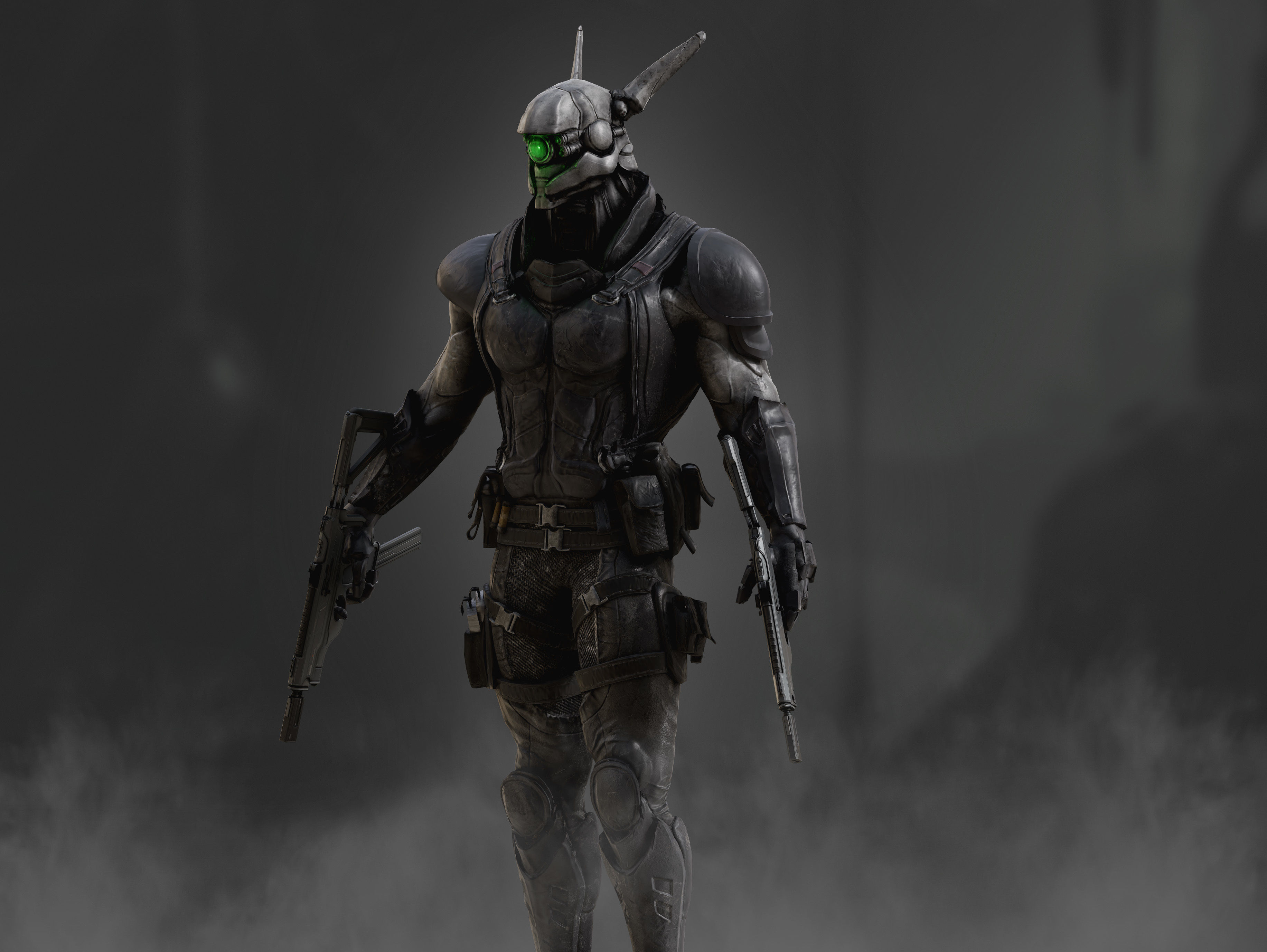 Briareos Low-poly 3D model_6