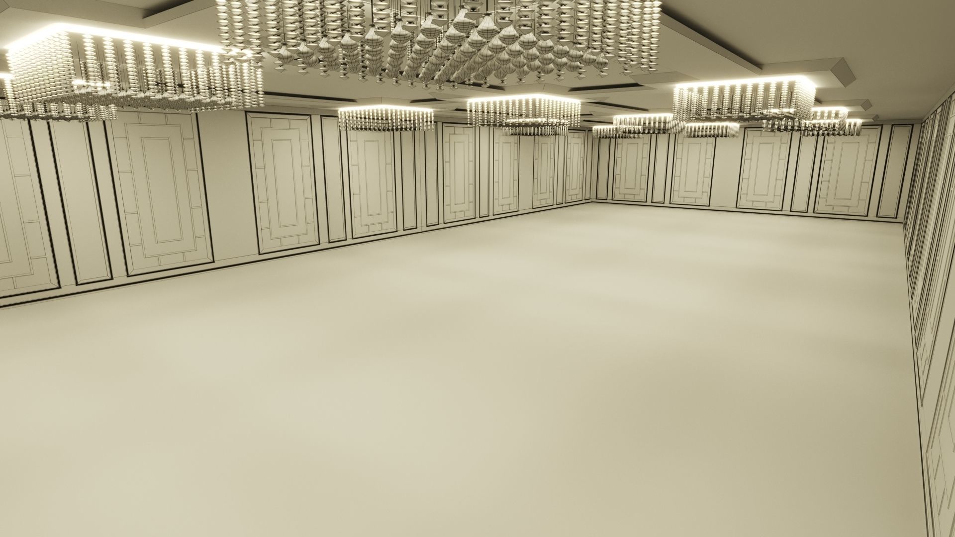 Hotel Ballroom  and Convention Center 3D model_5