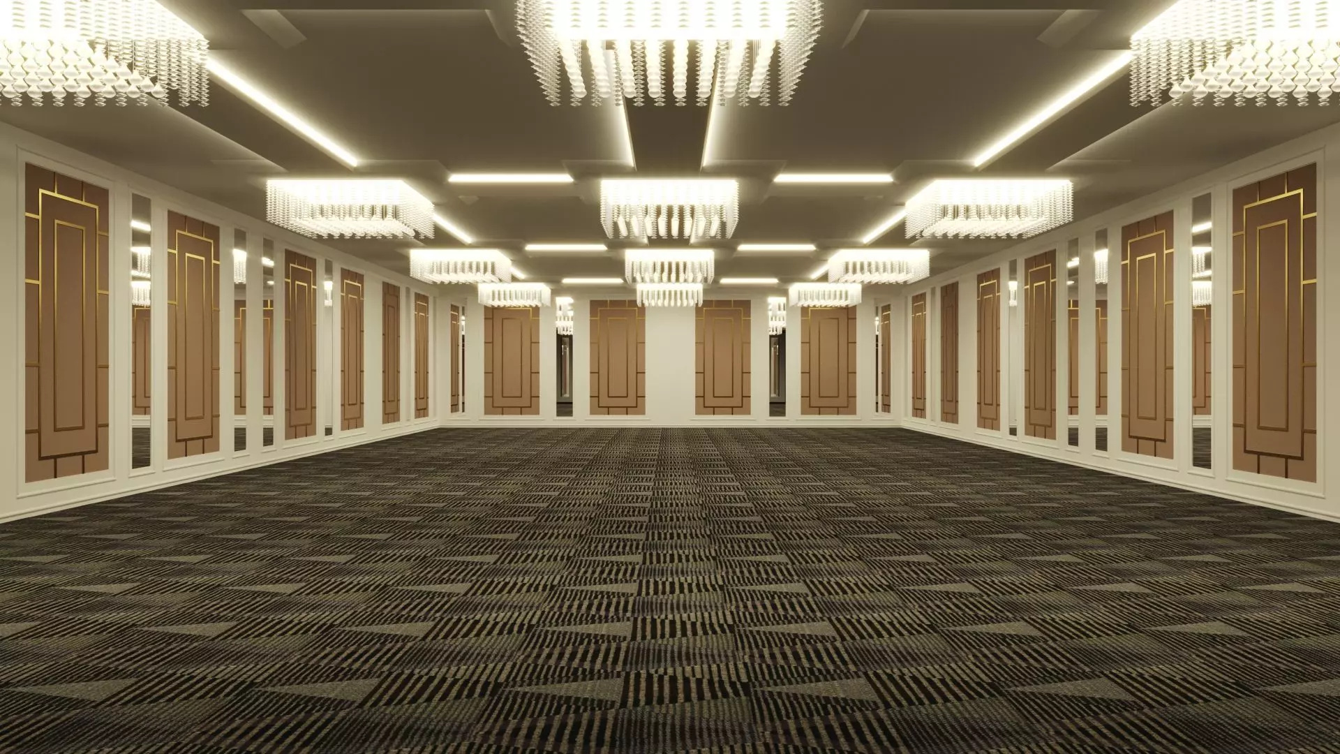 Hotel Ballroom  and Convention Center 3D model_0