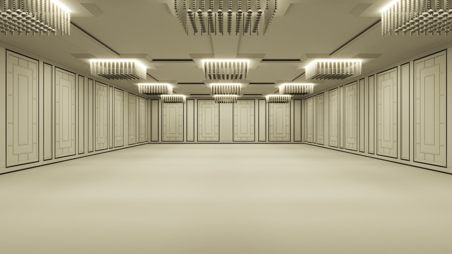 Hotel Ballroom  and Convention Center 3D model_4