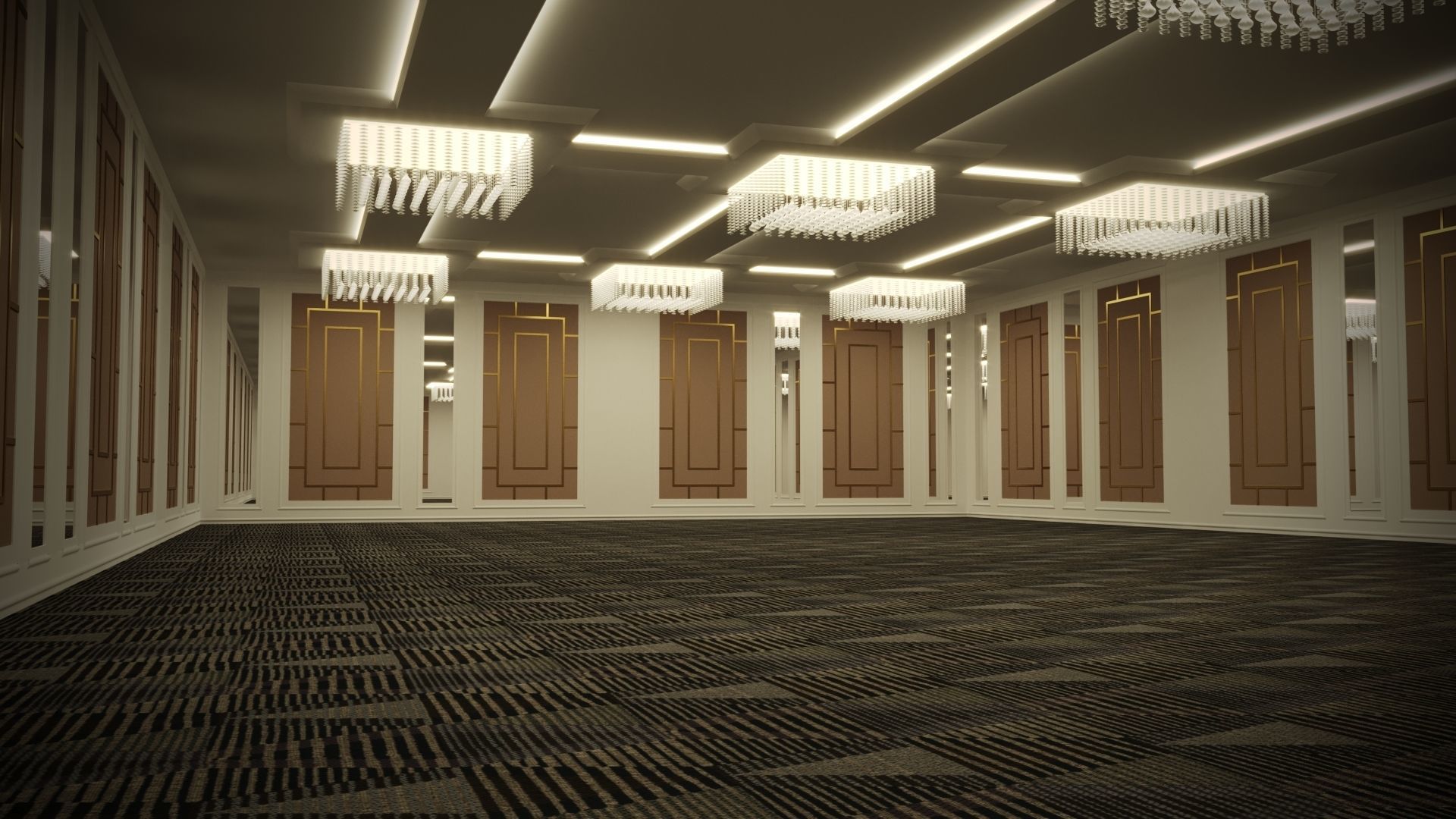 Hotel Ballroom  and Convention Center 3D model_2