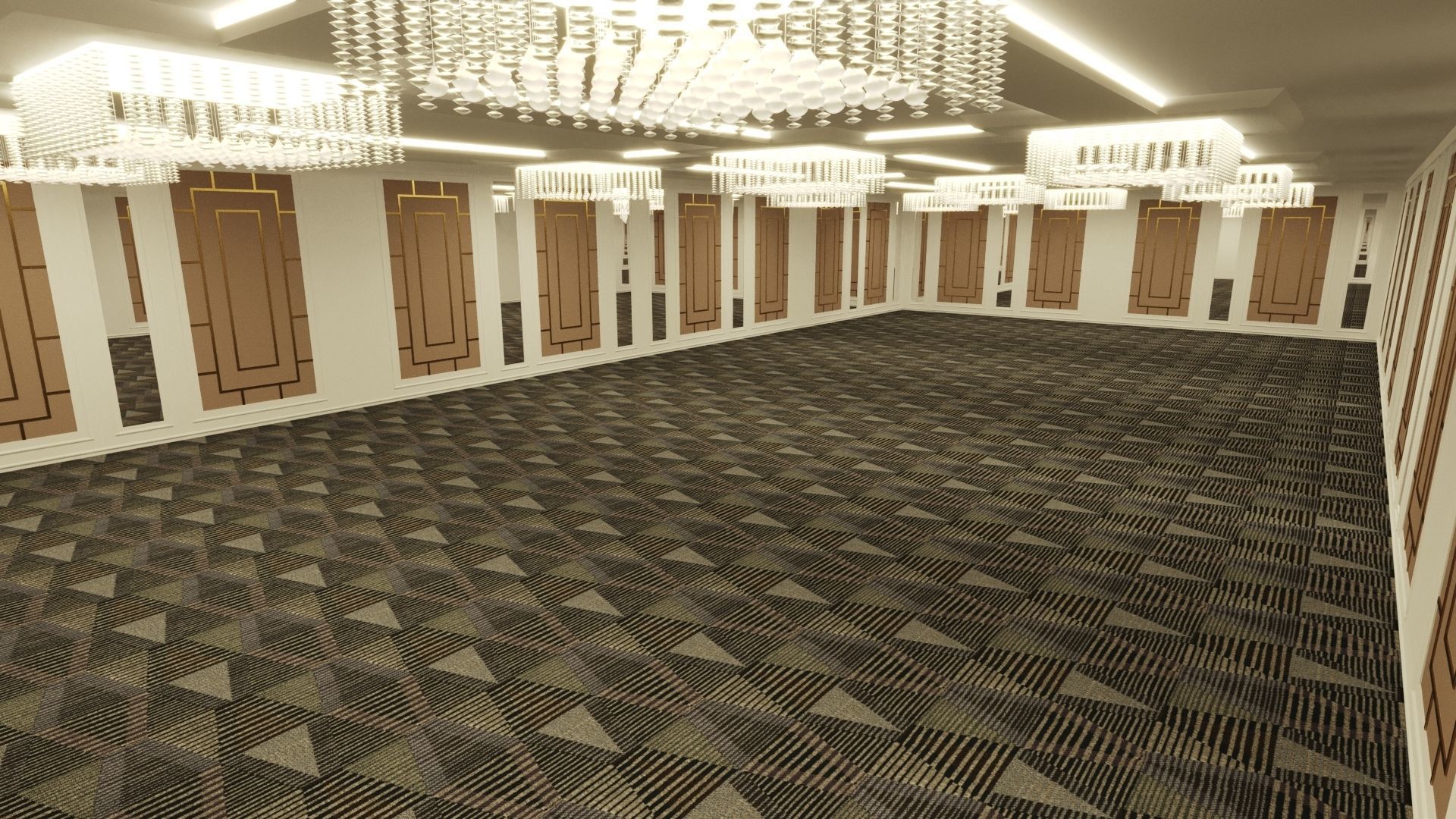 Hotel Ballroom  and Convention Center 3D model_1