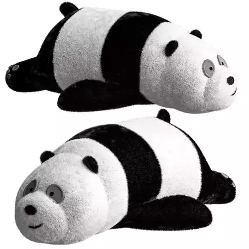 Polar Bear Plush Toy 3D model