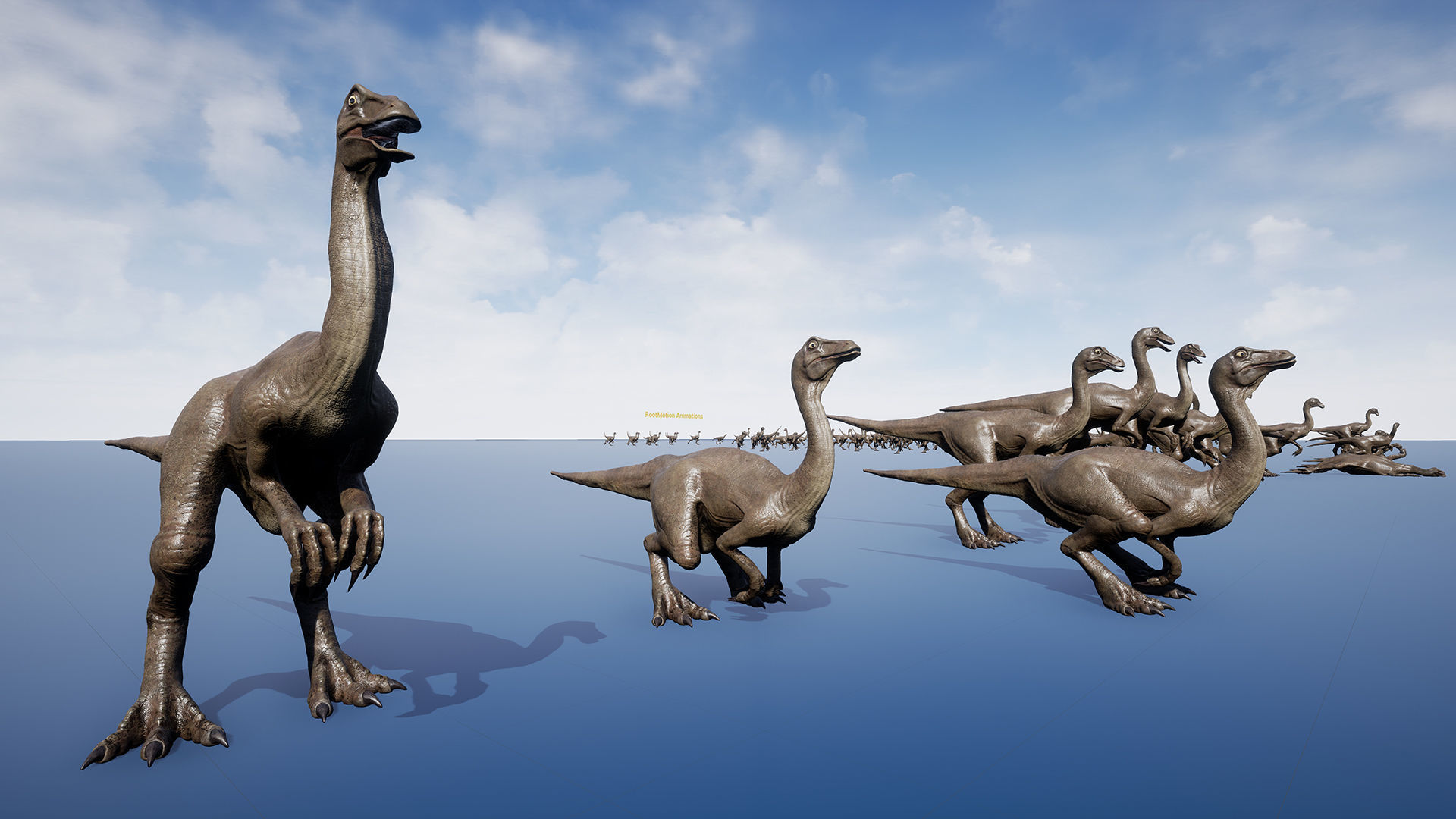 Dinosaur Gallimimus Unreal Engine Project Low-poly 3D model_14