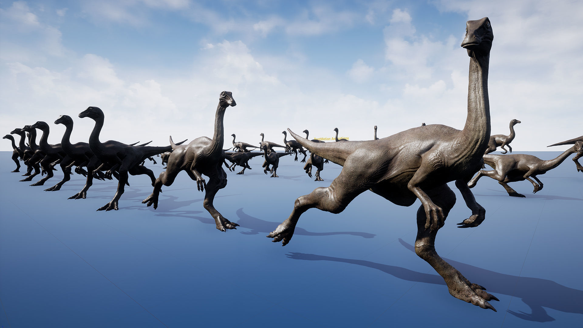 Dinosaur Gallimimus Unreal Engine Project Low-poly 3D model_26