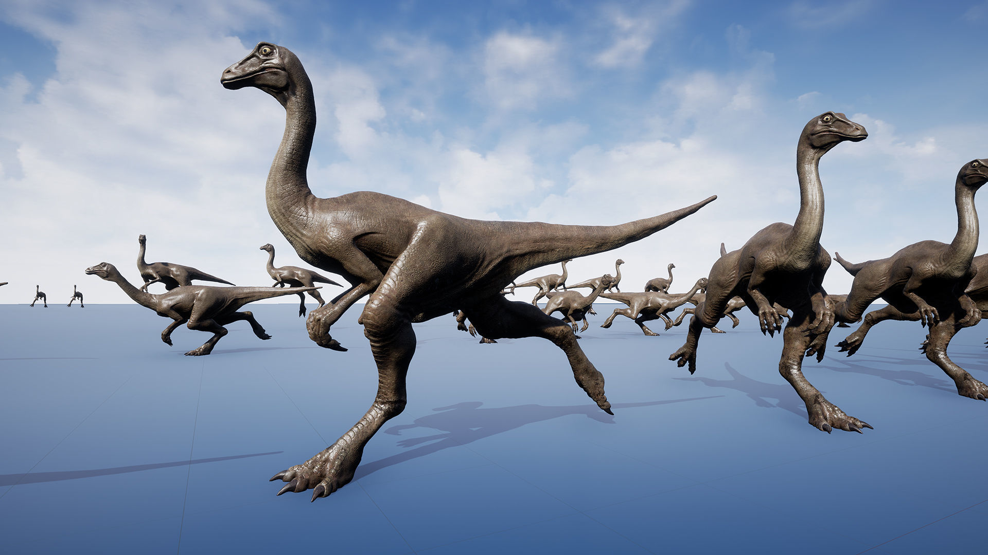 Dinosaur Gallimimus Unreal Engine Project Low-poly 3D model_25