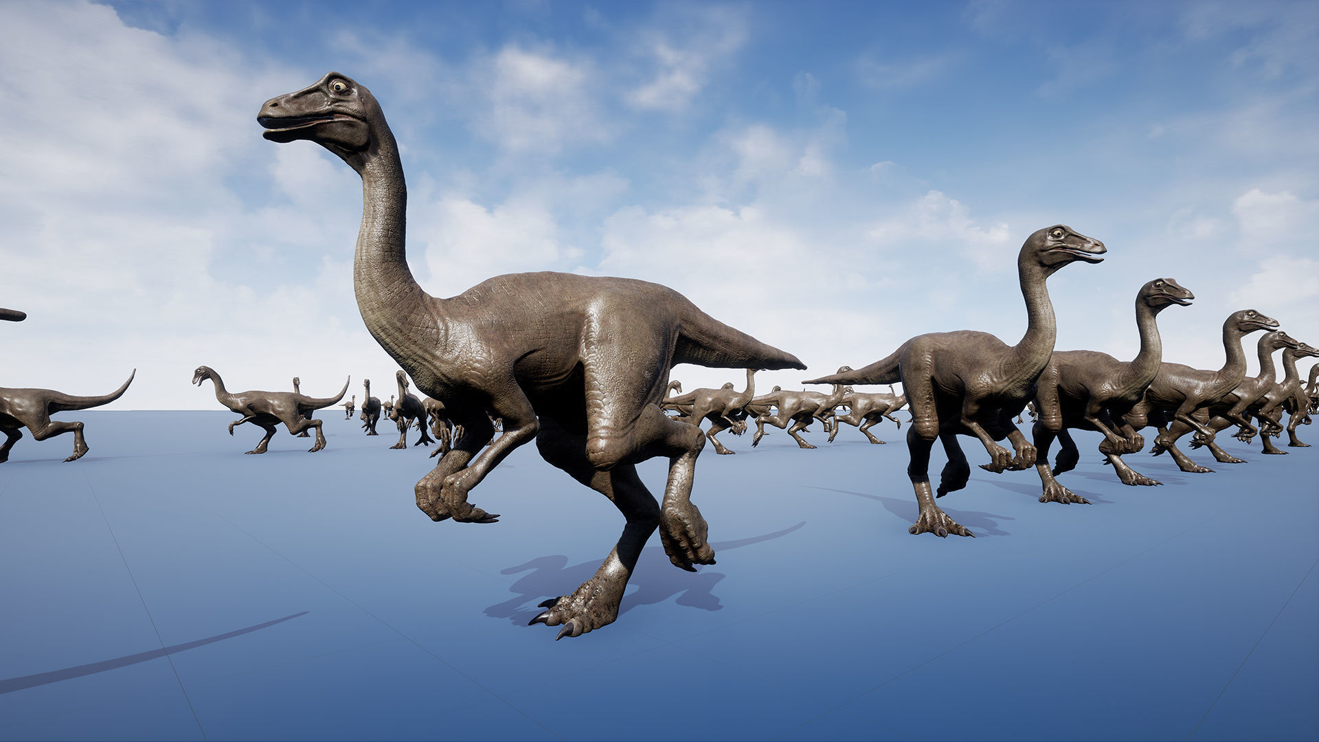 Dinosaur Gallimimus Unreal Engine Project Low-poly 3D model_17
